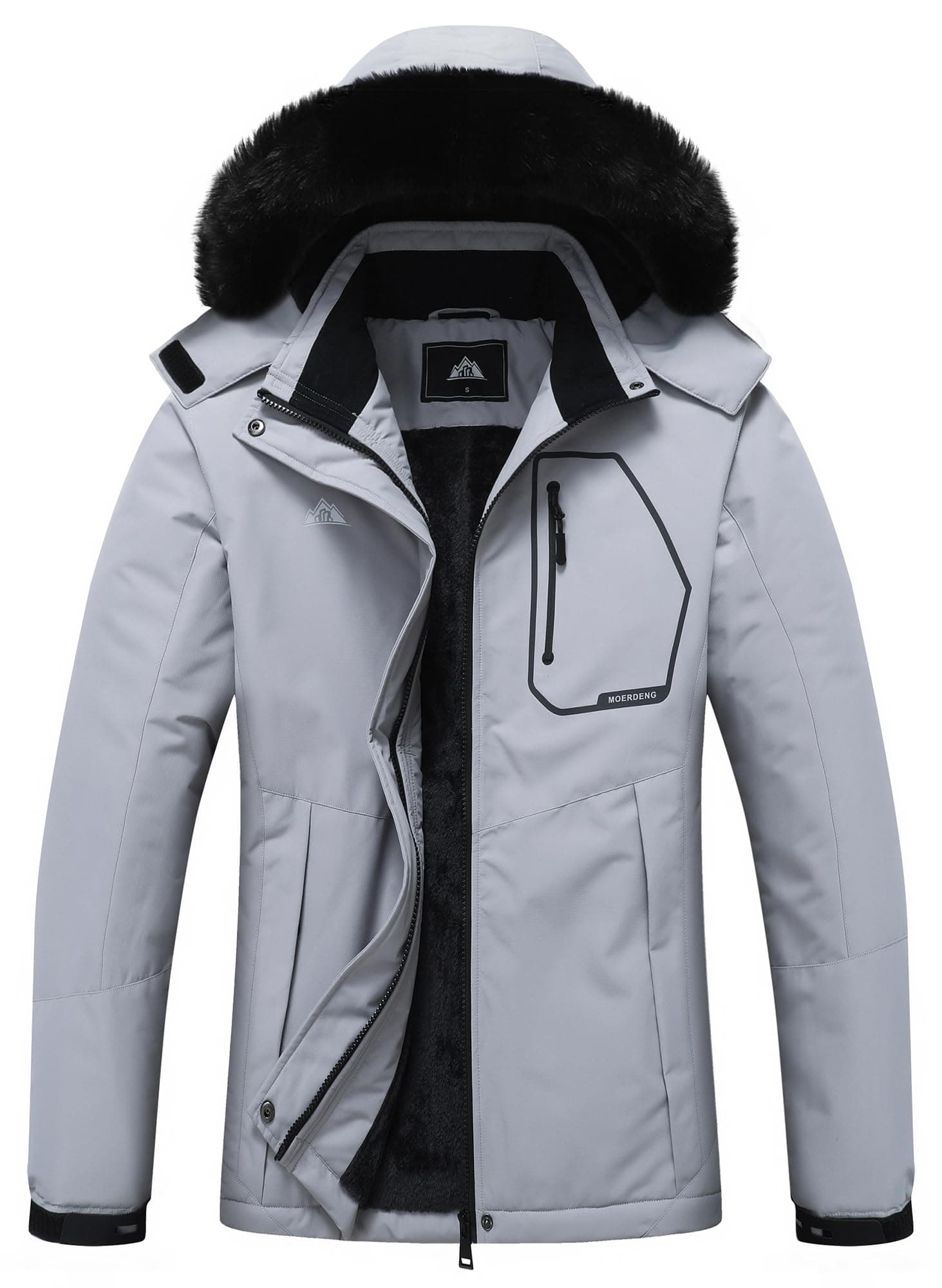 MOERDENG Women's Insulated Snow Ski Jacket Winter Waterproof Coat