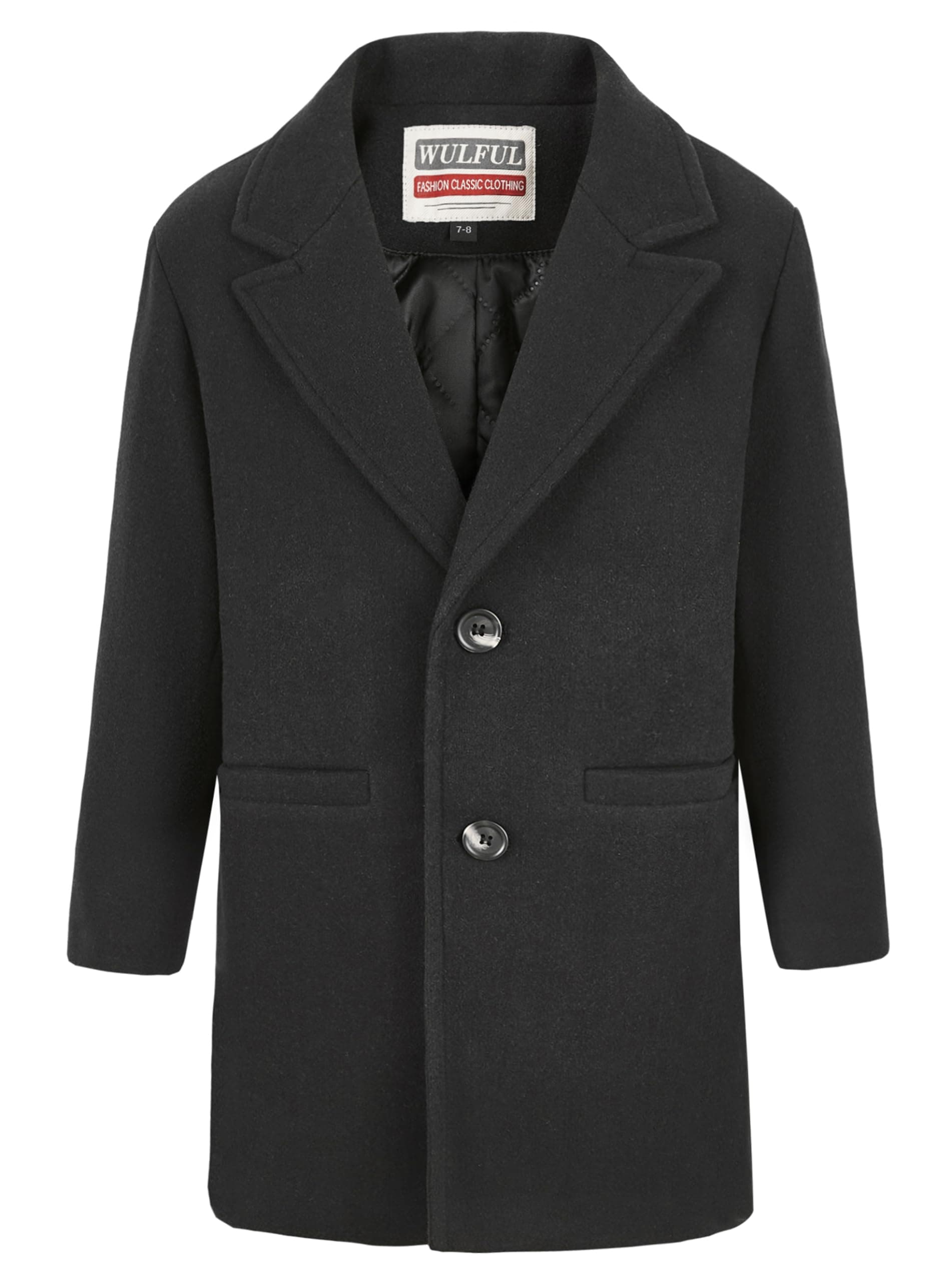 Boys' Wool Trench Coat for Winter