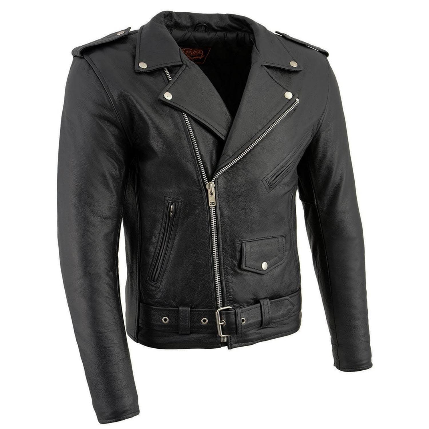 Milwaukee The Legend Classic Black Premium Leather Motorcycle Jacket