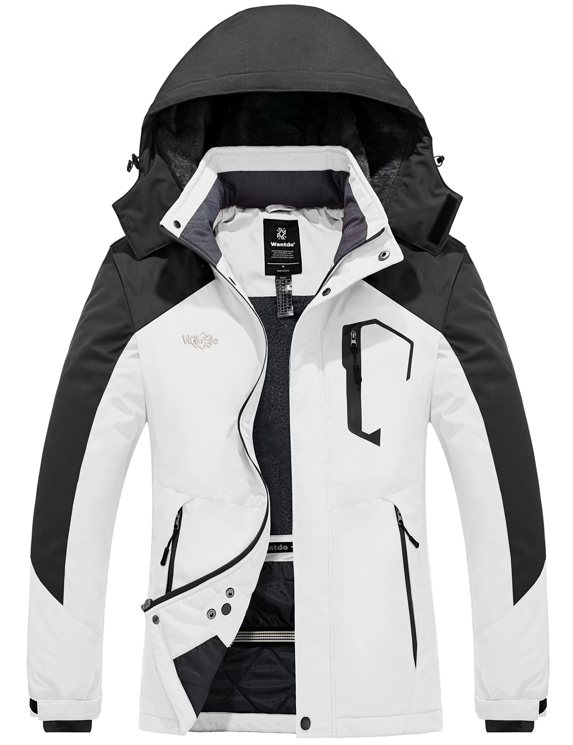 wantdo Women's Waterproof Winter Ski Jacket Mountain Rain Coat