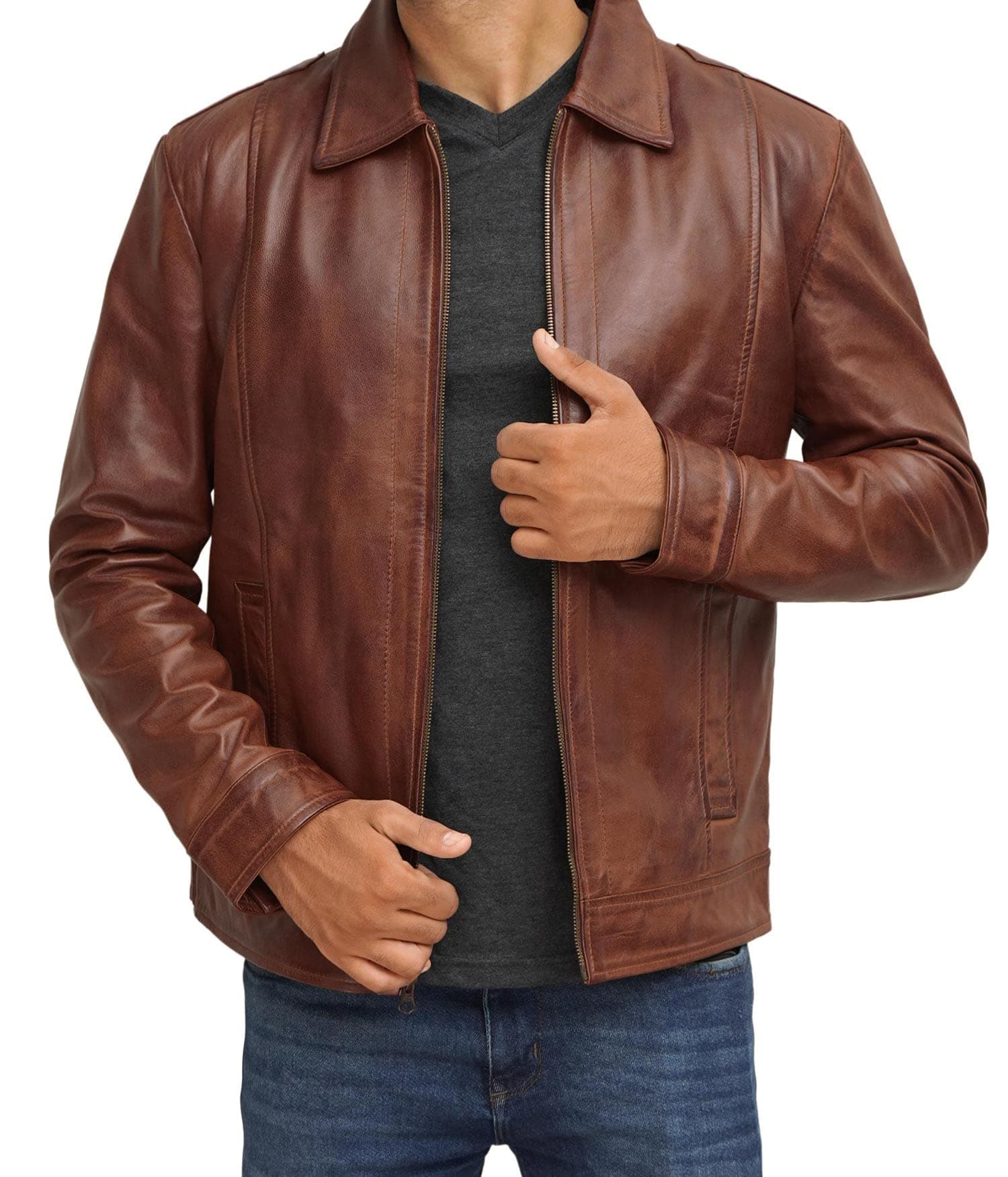 Blingsoul Black Men's Real Lambskin Leather Jacket