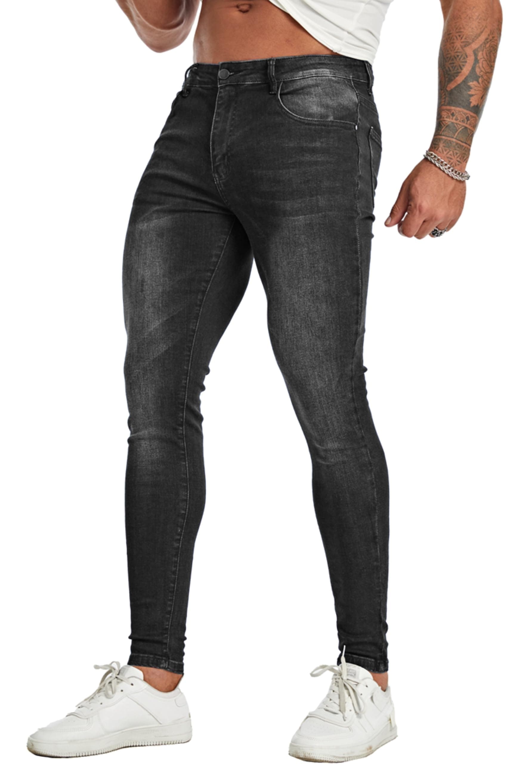 Slim Fit Ripped Distressed Jeans for Men