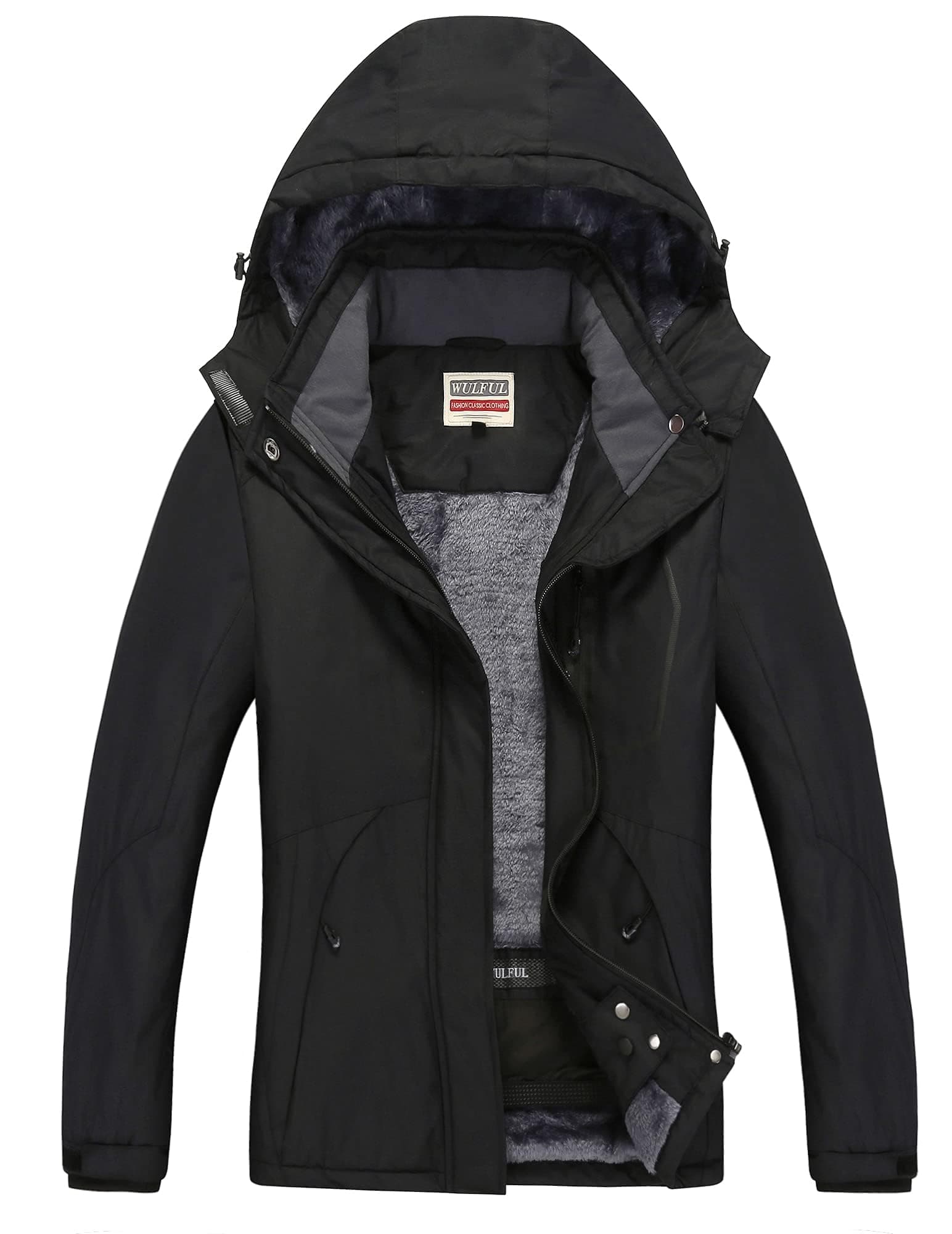 Women's Waterproof Snow Ski Jacket with Detachable Hood