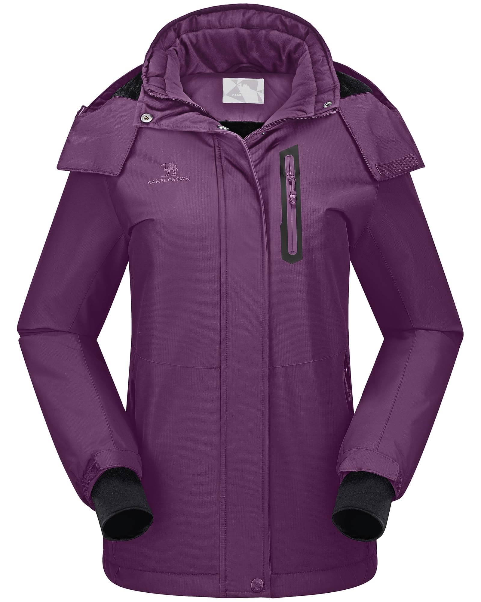 CAMEL CROWN Women's Waterproof Winter Ski Jacket Hooded