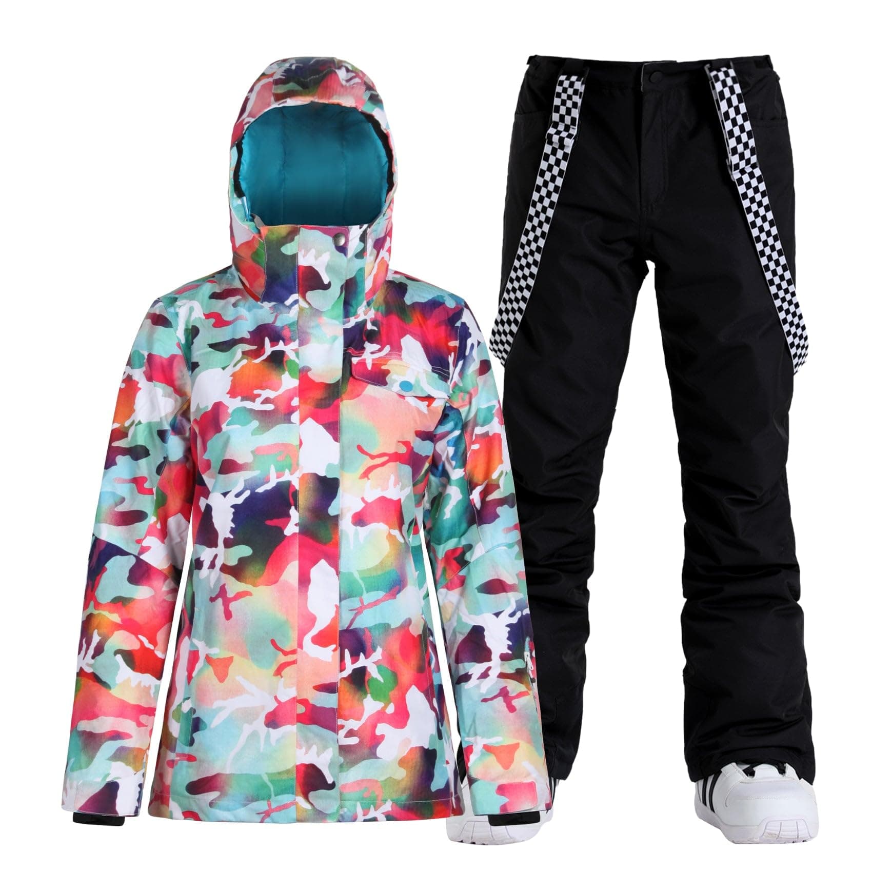 IMPHUT Women's Ski Jacket & Pants Snowsuit Insulated Warm Waterproof Windproof