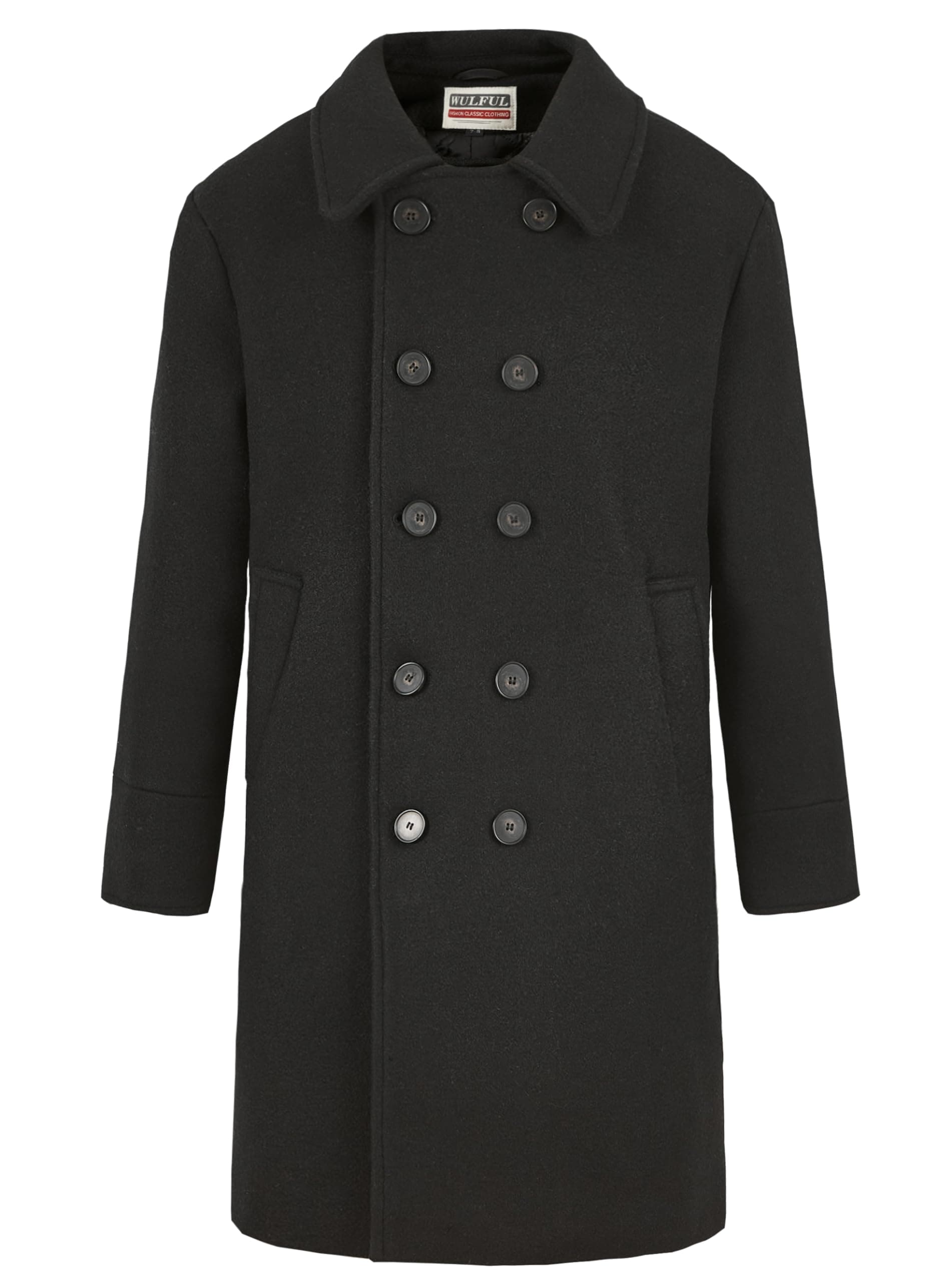 Boys Double Breasted Wool Trench Coat for Winter