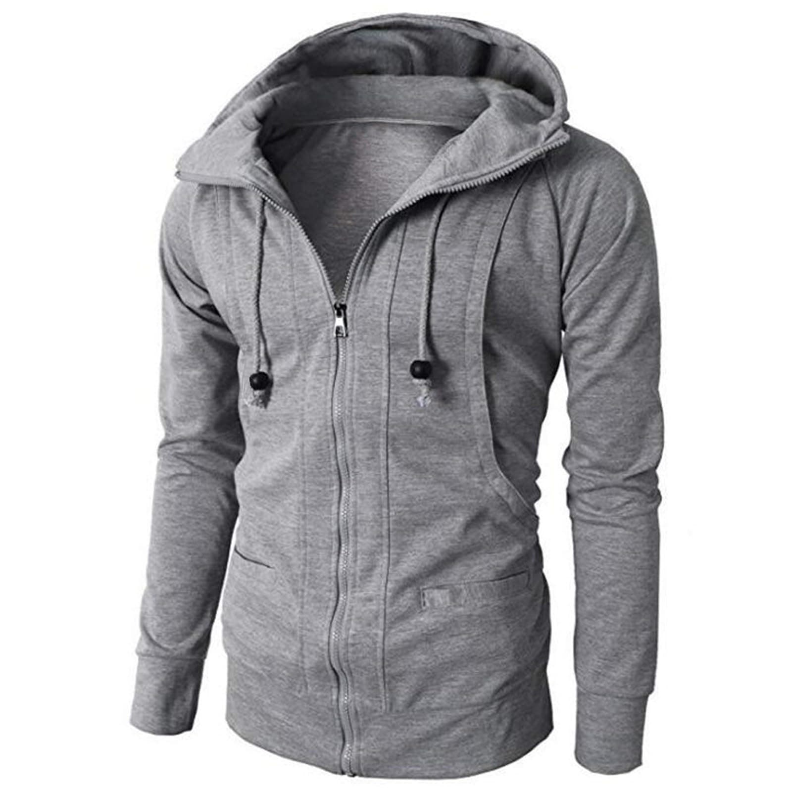 Retro Style Men's Long Sleeve Hooded Cardigan Coat