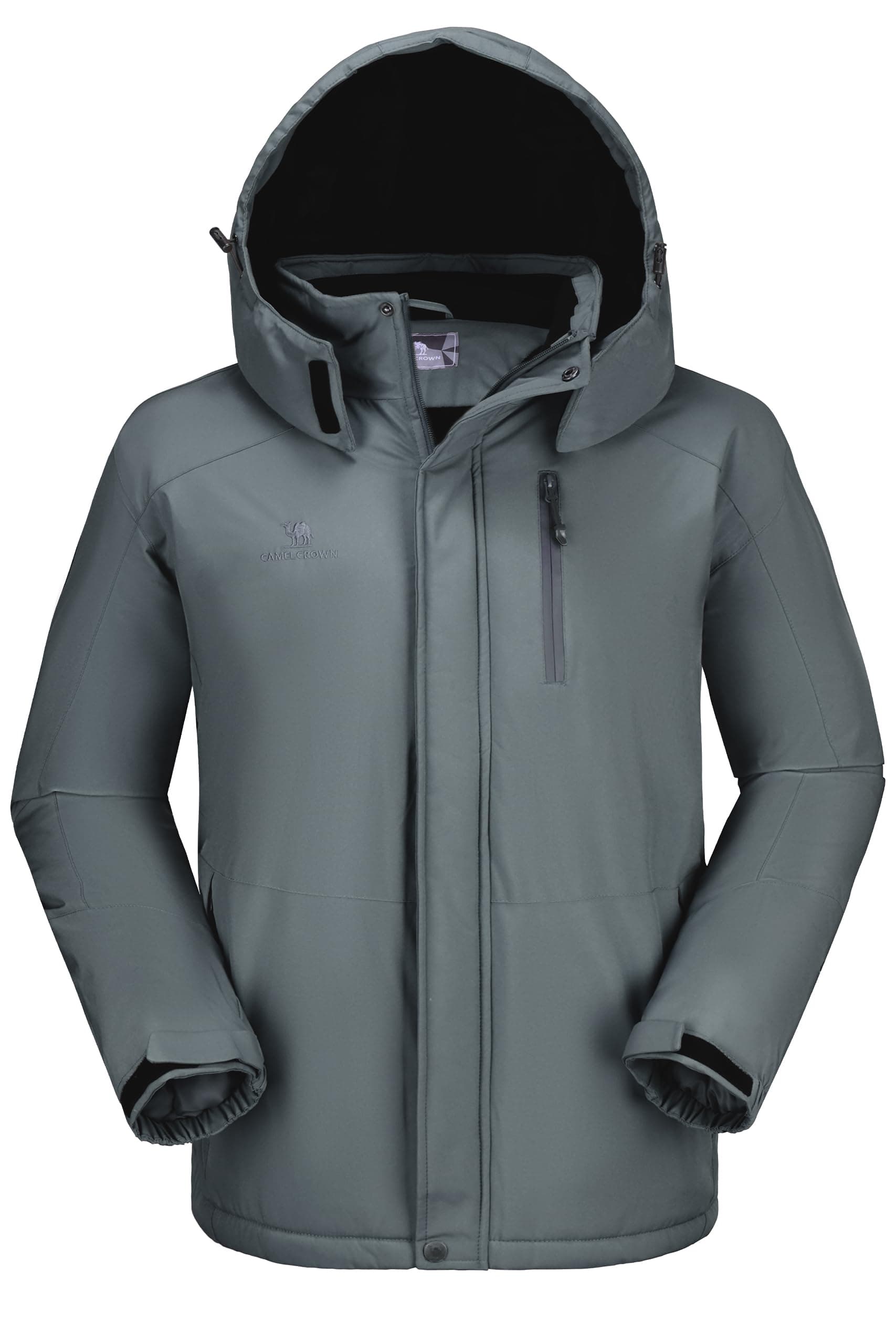 CAMELSPORTS Mens Winter Waterproof Snow Ski Jacket with Faux Fur Hood