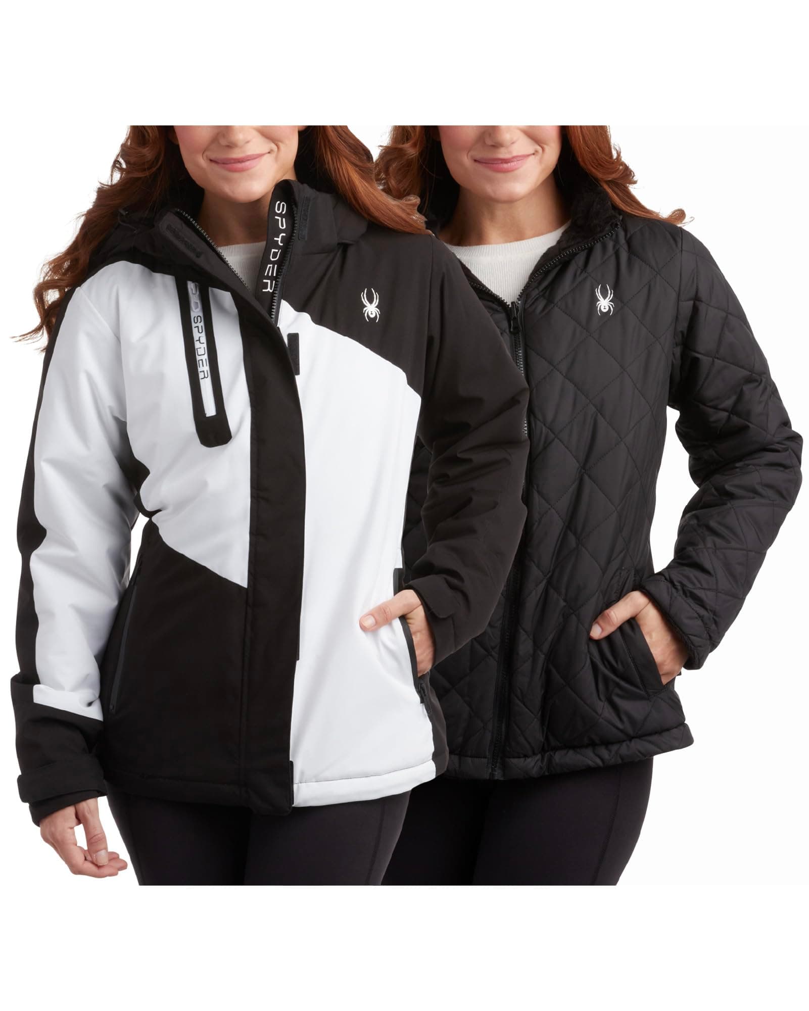 Spyder Women's Reversible Insulated Snow Ski Jacket - 3 Looks in 1 (S-XL)