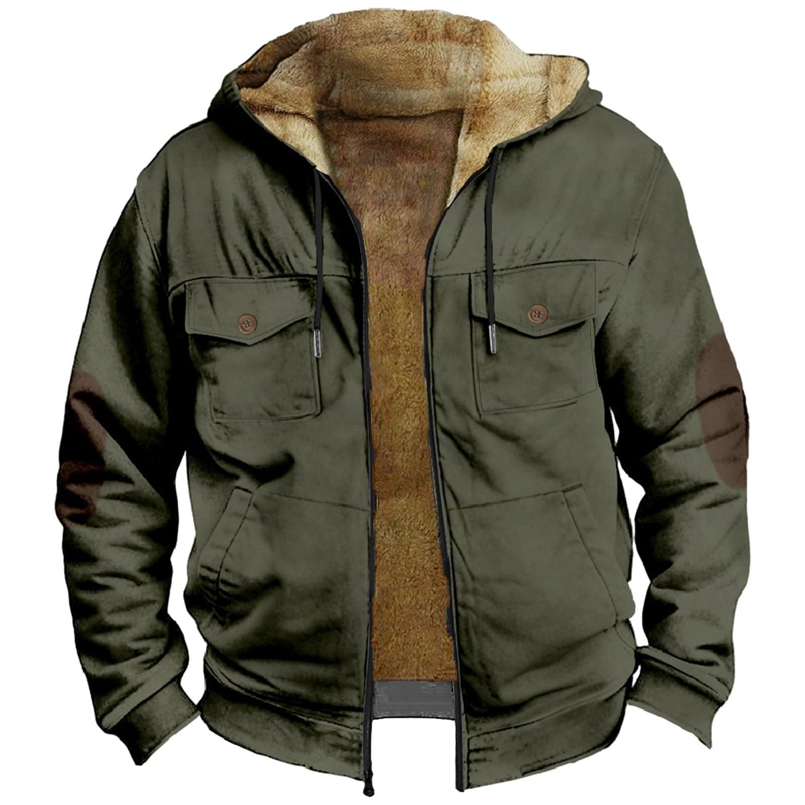 Men's Warm Winter Heavyweight Puffer Hoodie Coat