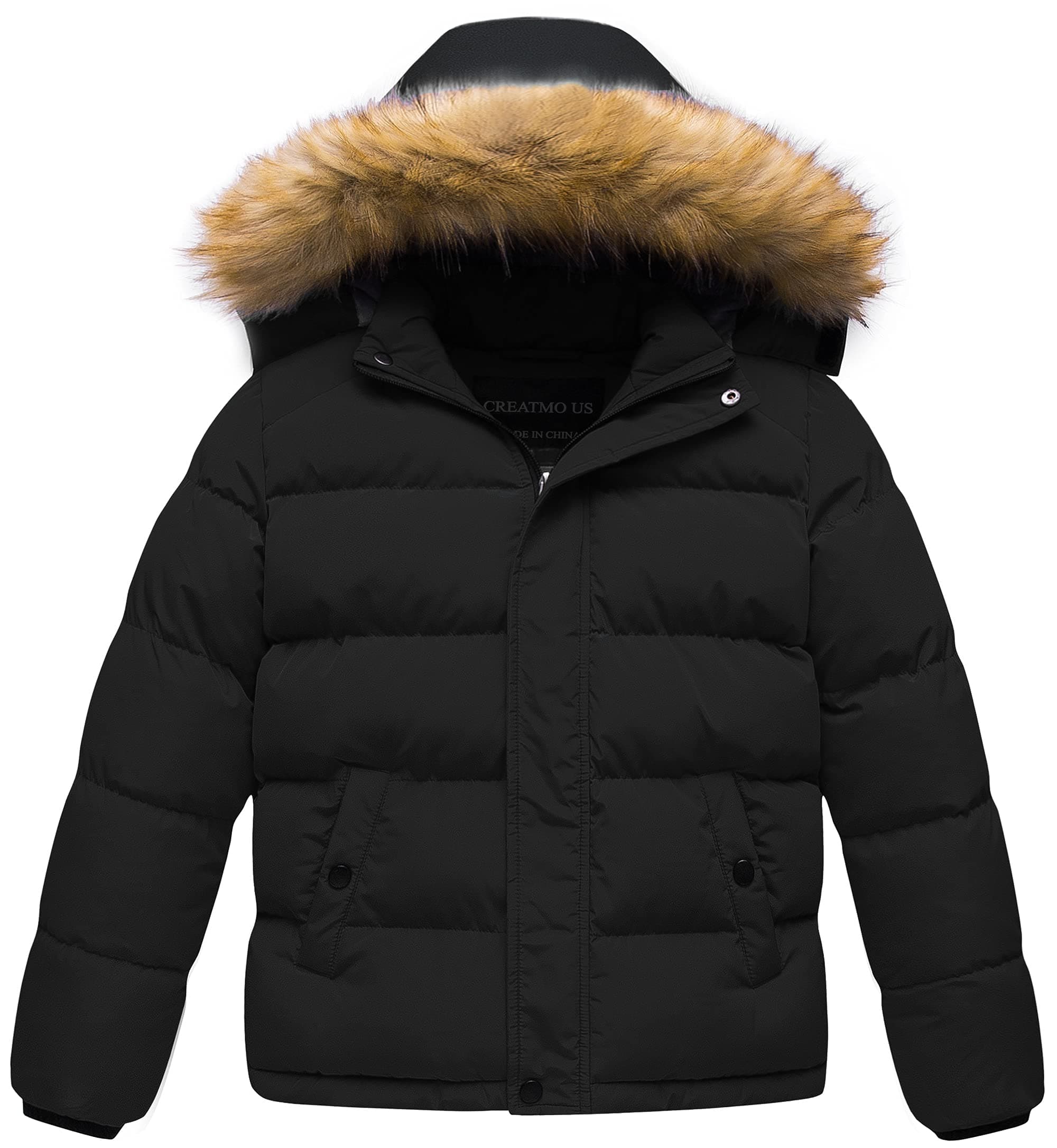 Creatmo US Boys' Water Resistant Winter Windbreaker Jacket