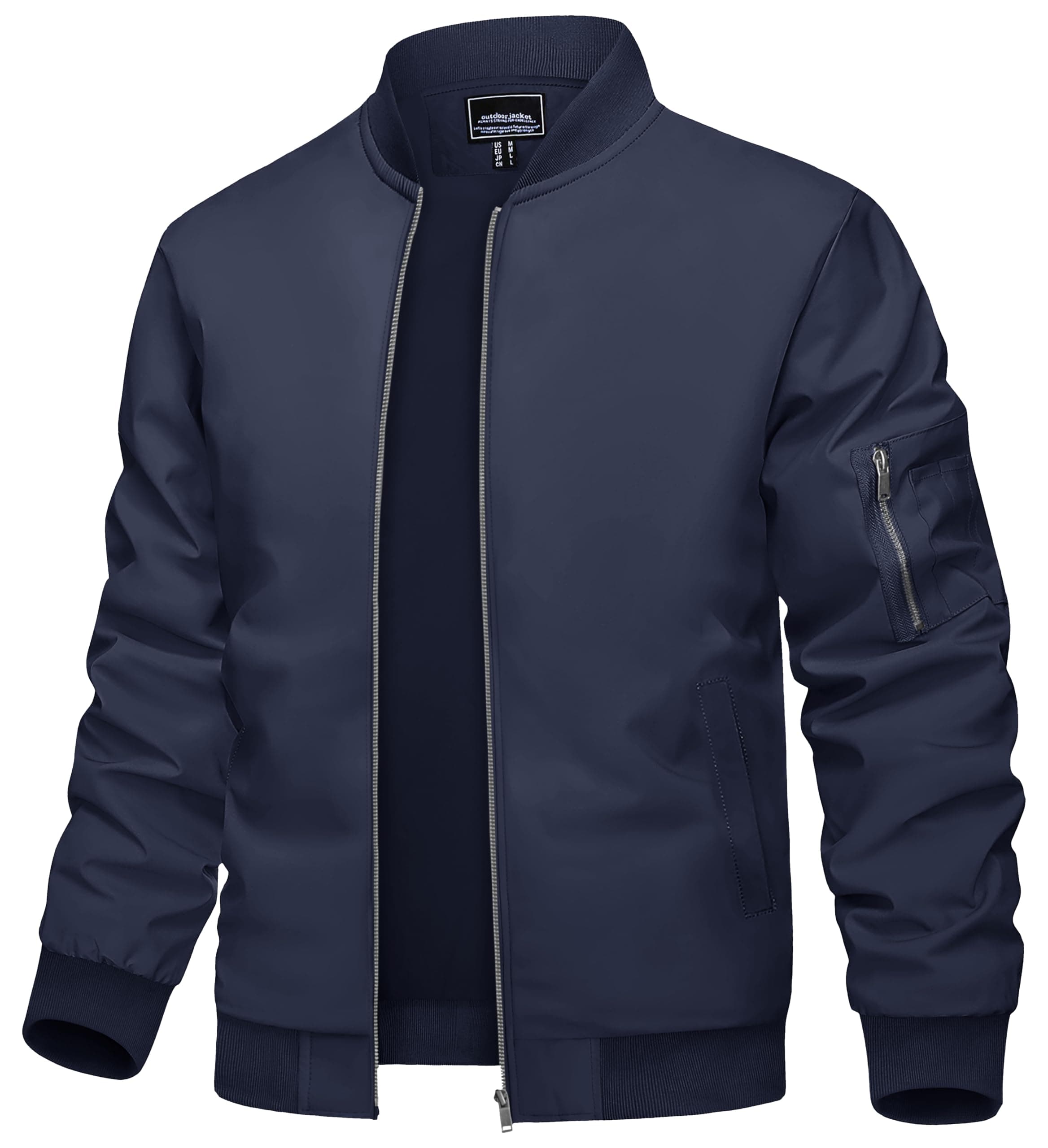 TACVASEN Men's Lightweight Bomber Jacket with Zip Up Pocket