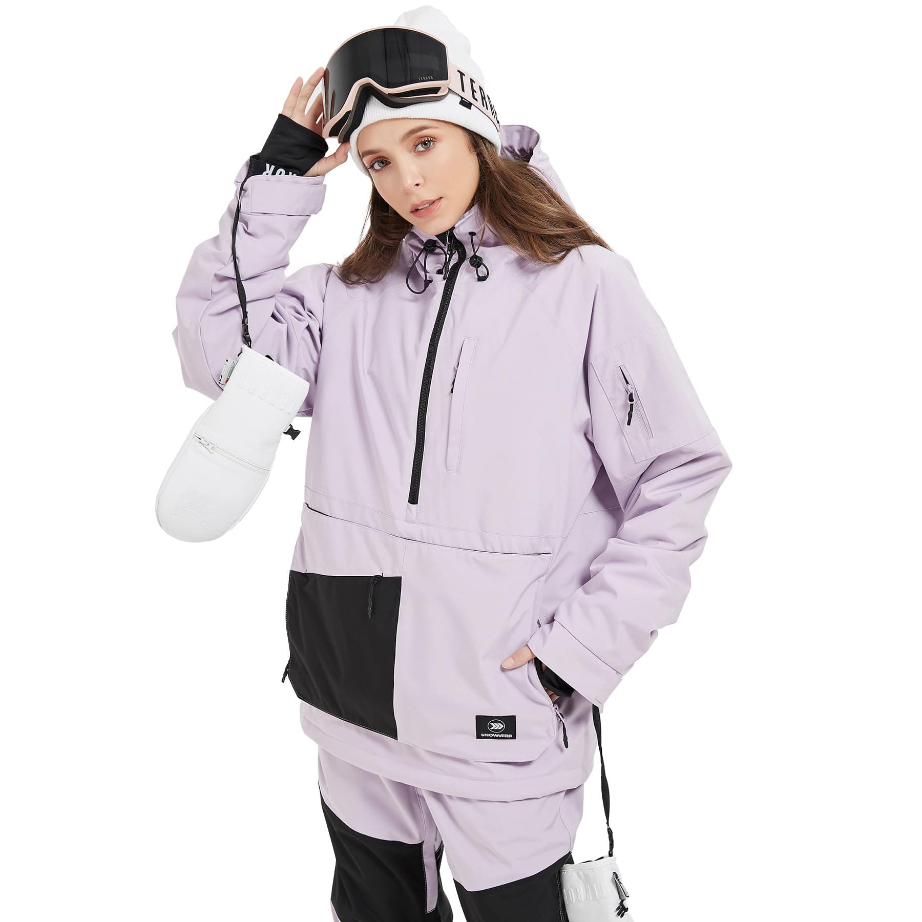 SNOWVERB Insulated Waterproof Snowboarding Jacket with Hood