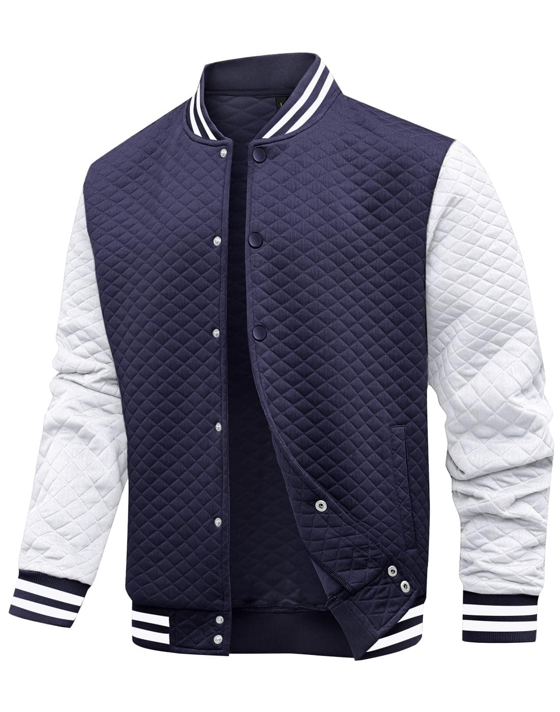 Mens Lightweight Causal Waffle Bomber Jacket