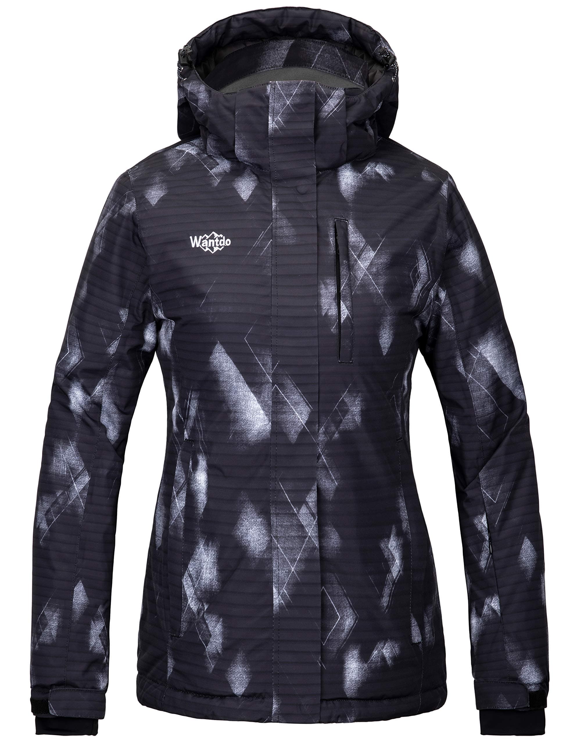 wantdo Women's Waterproof Windproof Ski Snow Coat with Taped Seams
