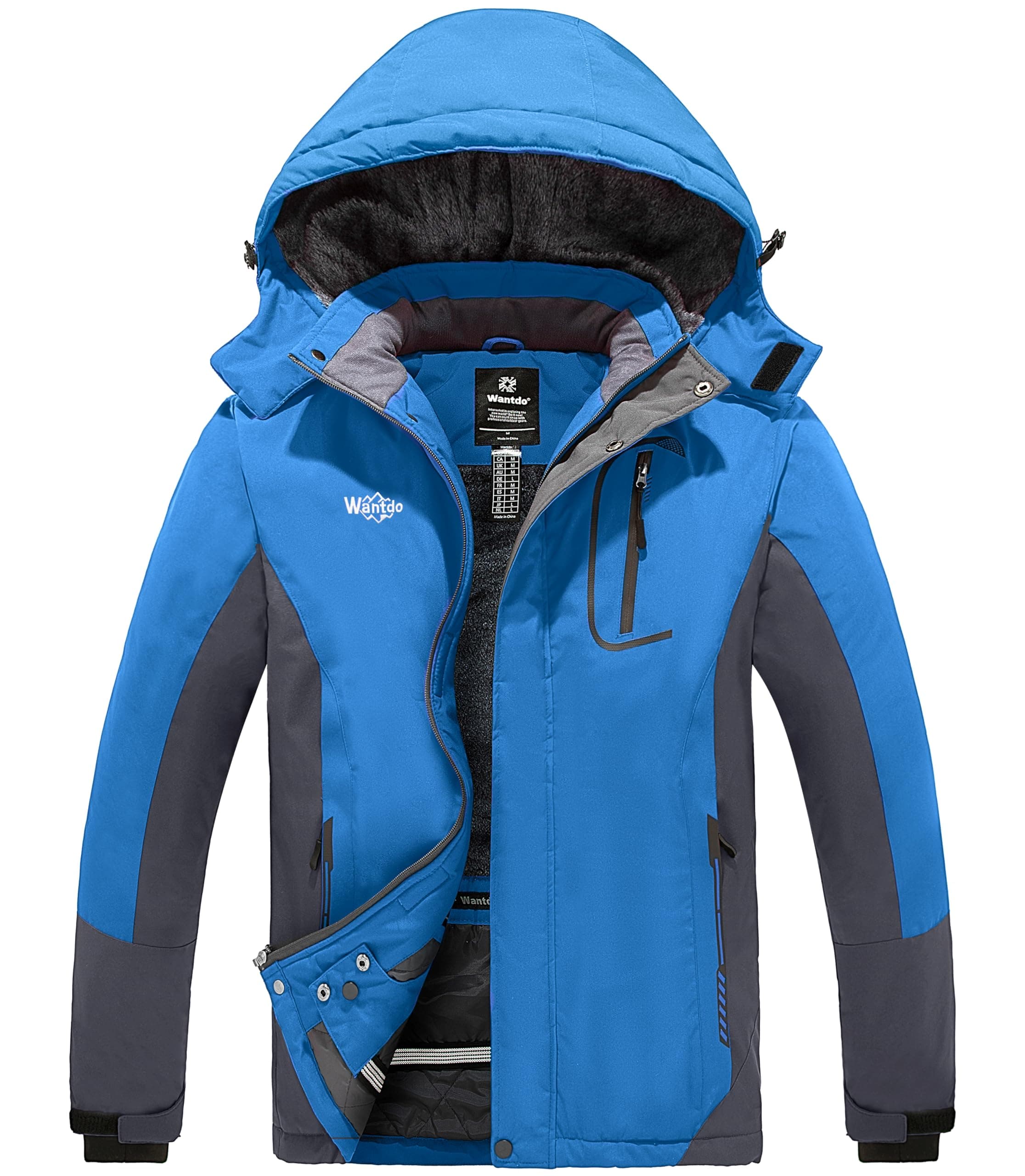 WantDo Men's Waterproof Warm Winter Snowboarding Jacket with Hood
