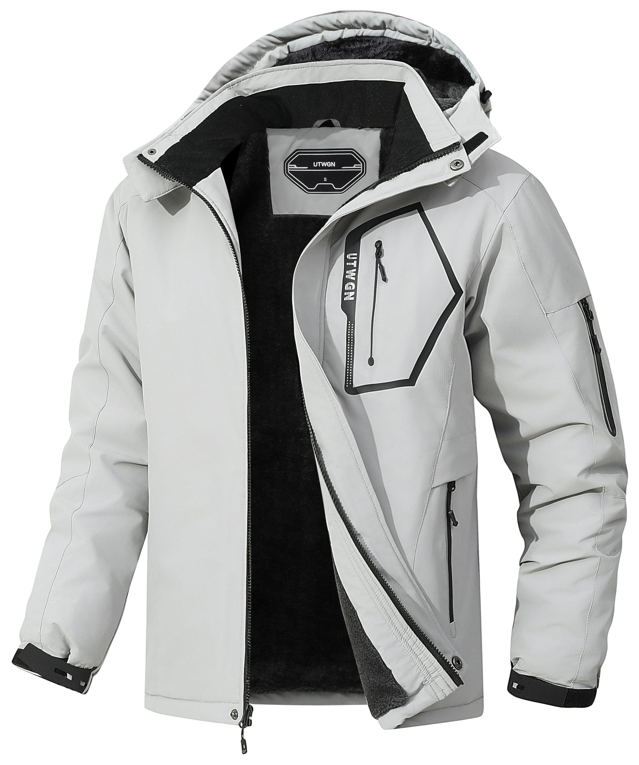 UTWGN Men's Winter Waterproof Ski Jacket Warm Snowboarding Coat