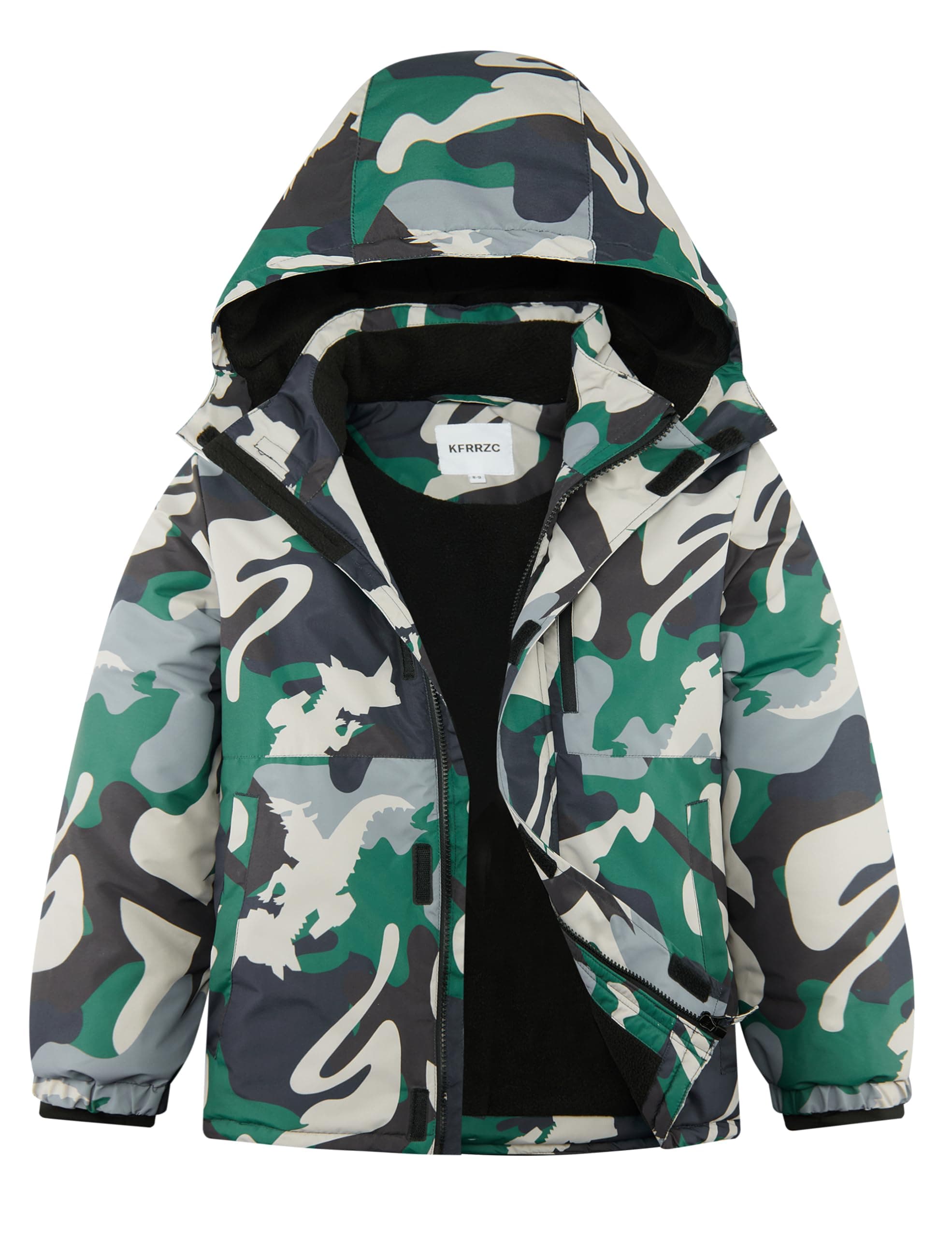 KFRRZC Boys Winter Waterproof Ski Jacket with Hood