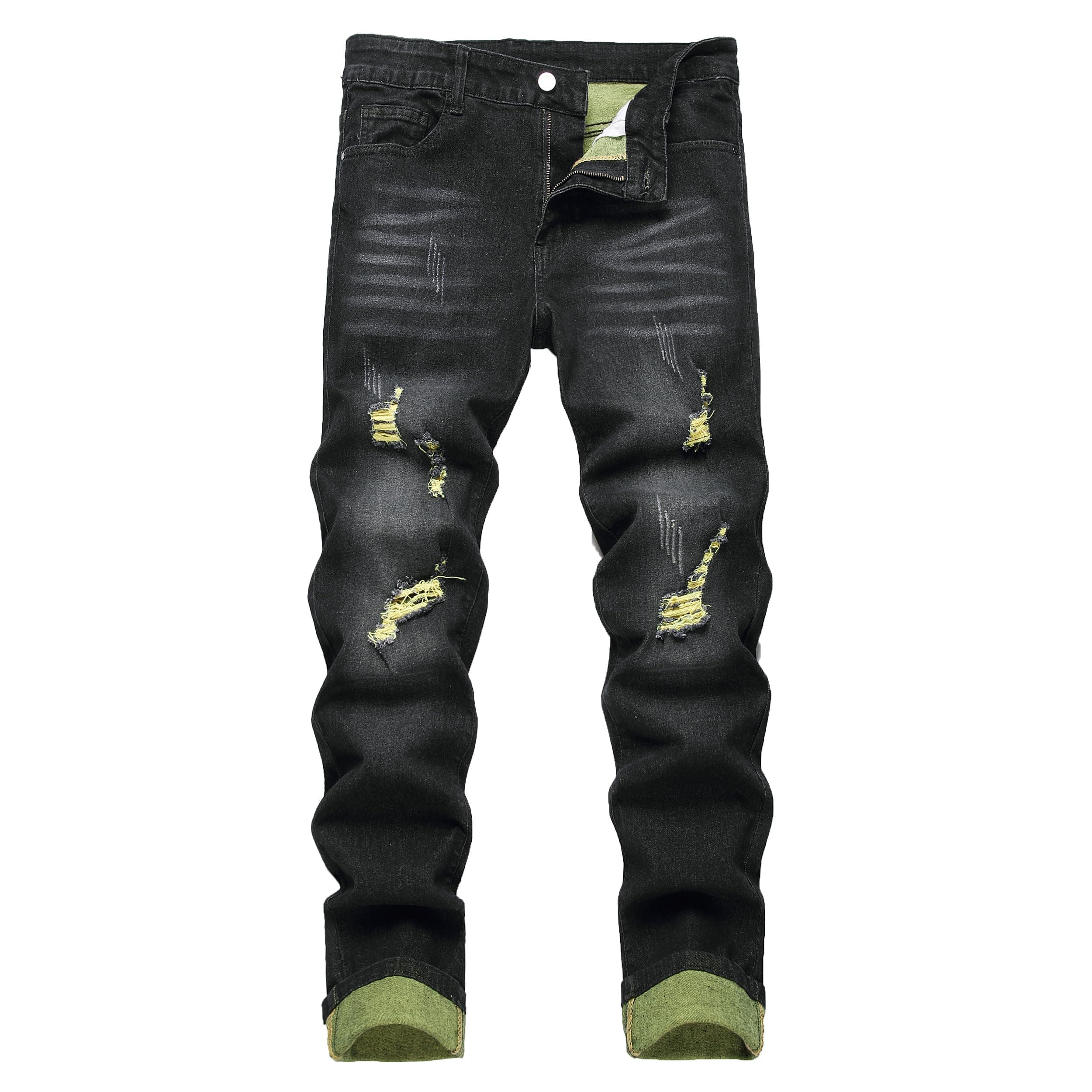 RANMCC Men's Slim Fit Ripped Jeans