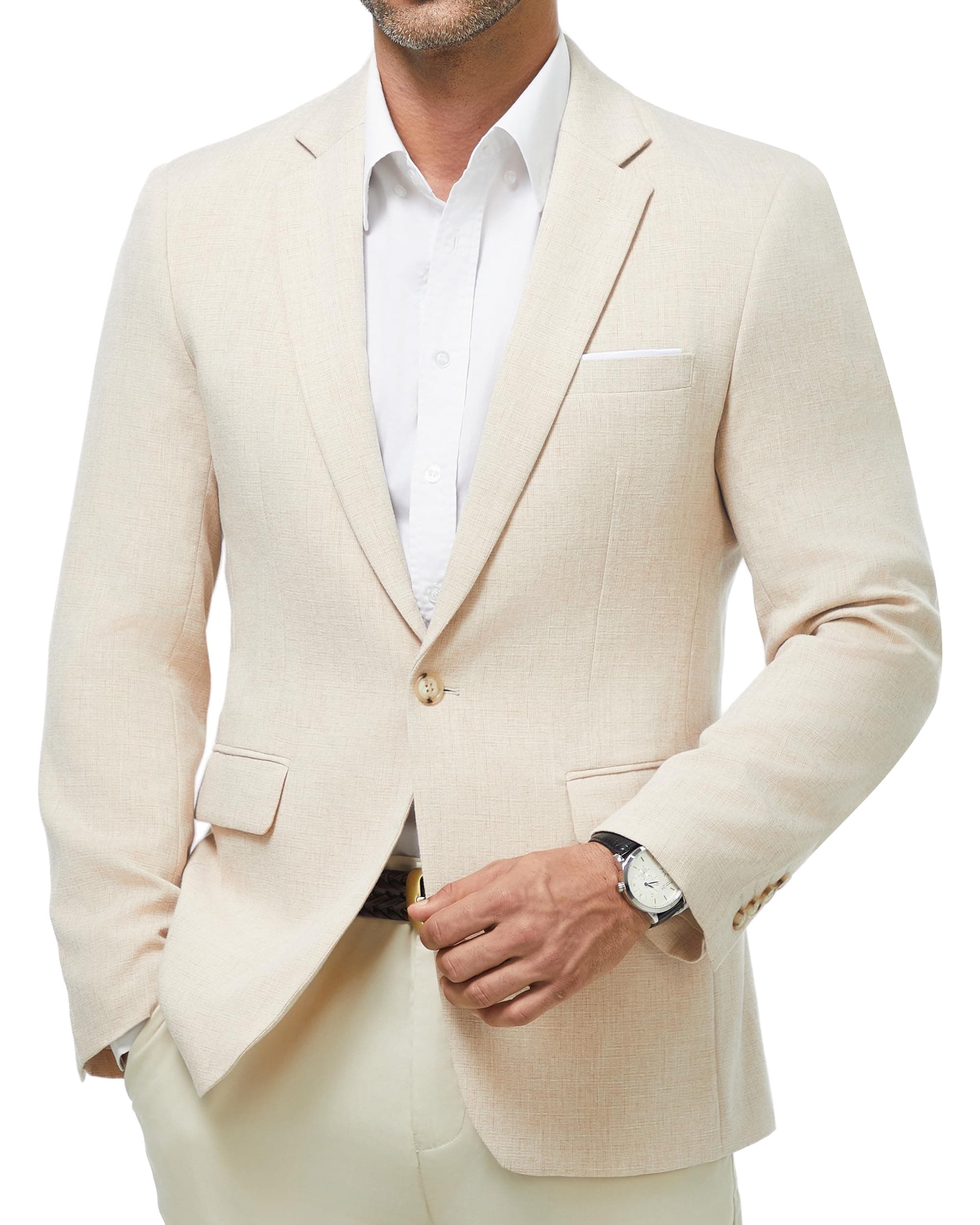 WULFUL Men's Lightweight Casual Blazer Suit Coat