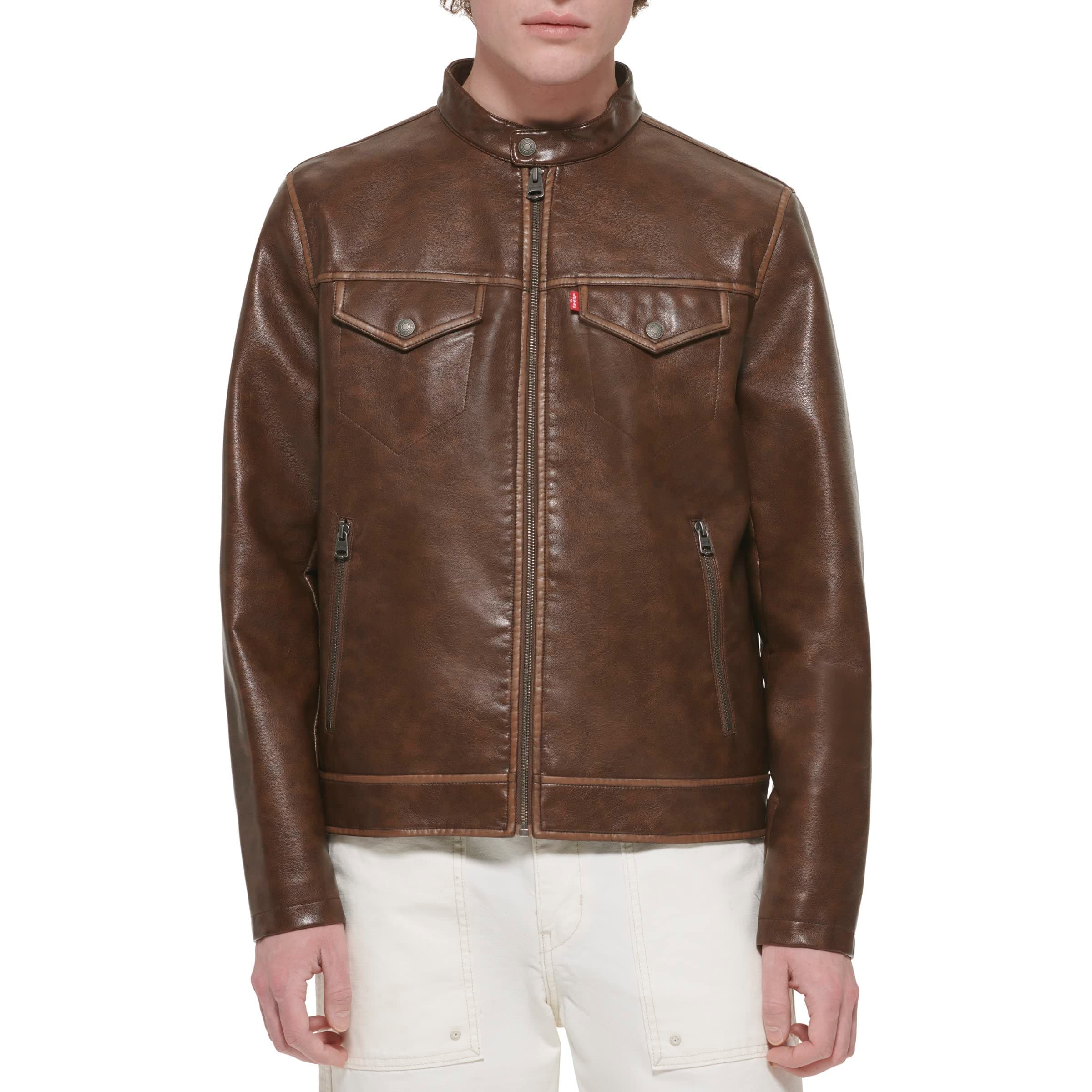 Levi's Men's Faux Leather Racer Jacket