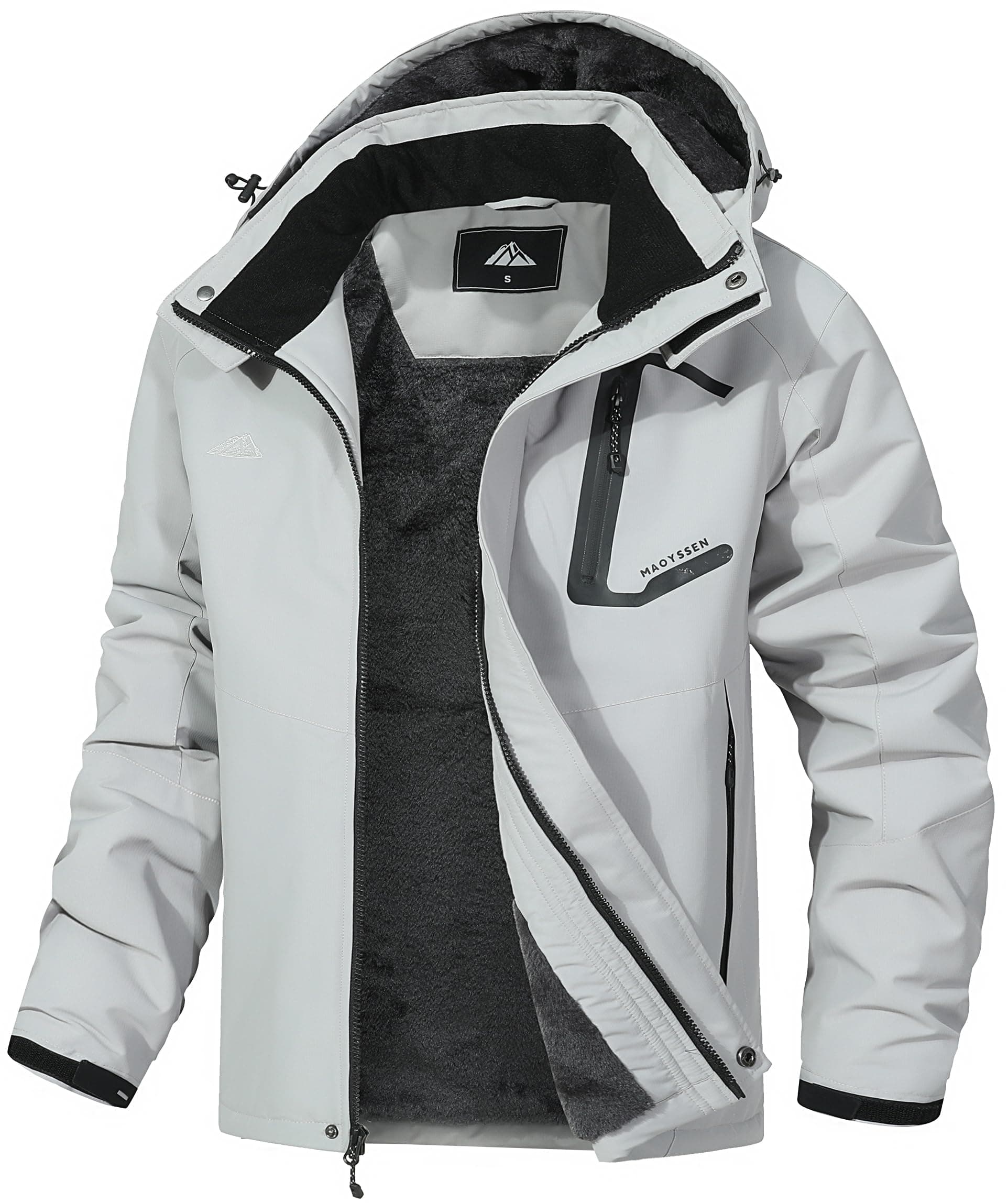 MAOYSSEN Men's Waterproof Winter Ski Jacket for Hiking and Snowboarding