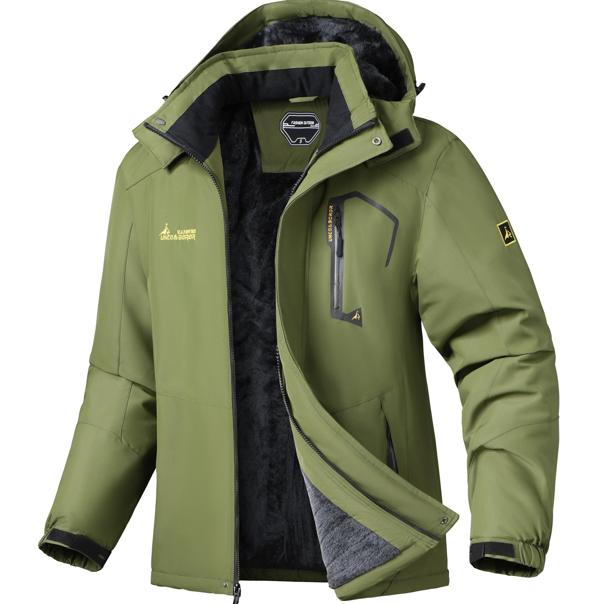 BOWOXO Men's Waterproof Winter Ski Jacket for Hiking