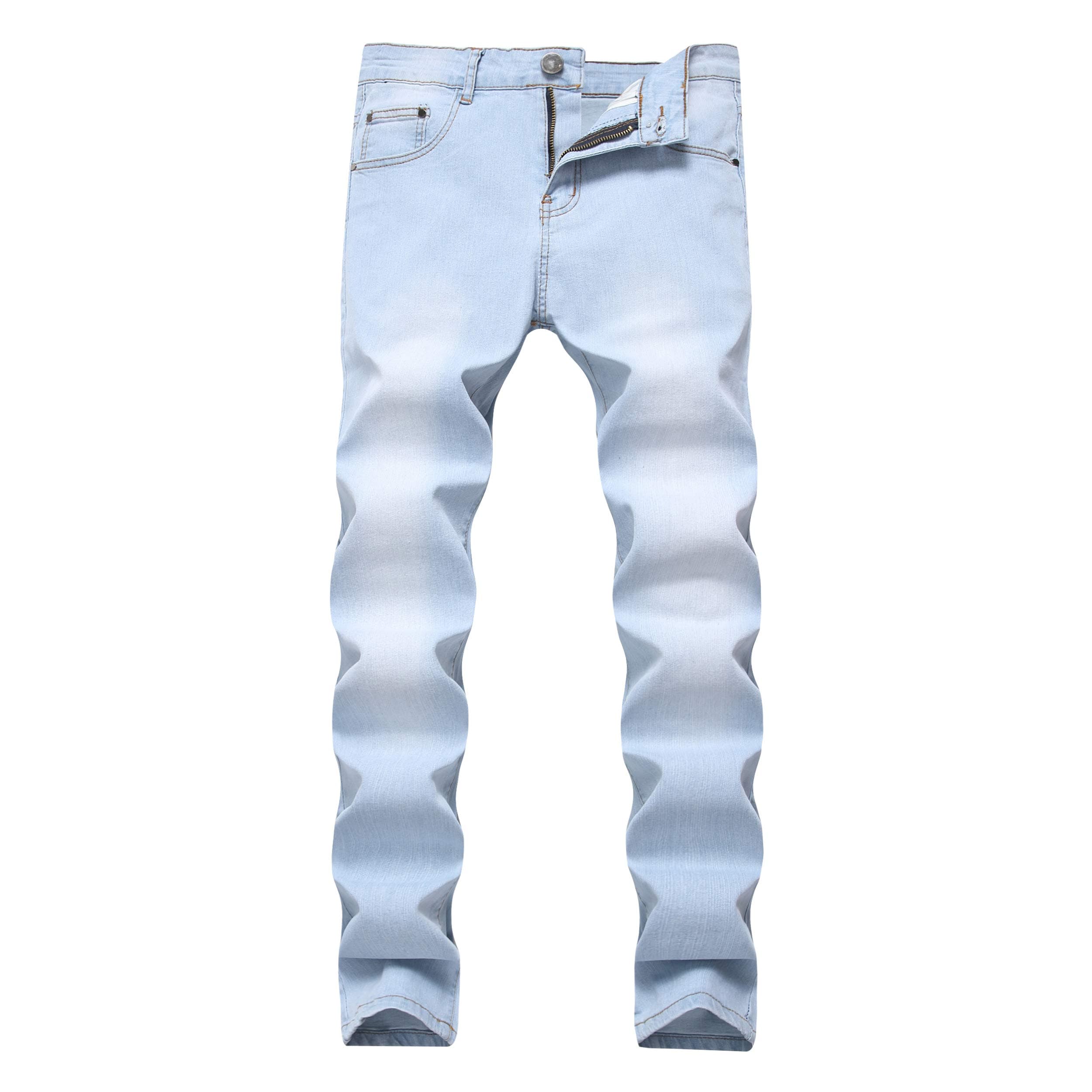 Leward Men's Blue Skinny Jeans Slim Fit Denim Pants