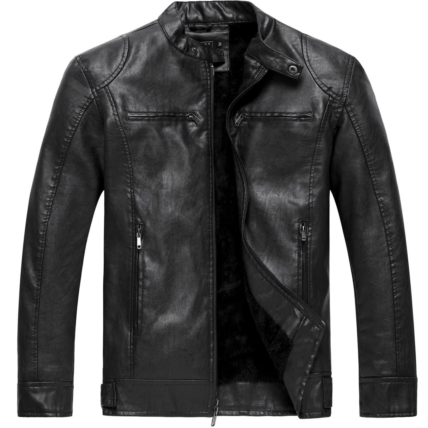 WULFUL Men's Vintage Stand Collar Global Recycled Standard Leather Jacket for Motorcyclists
| WULFUL Men's Stand Collar Global Recycled Standard Leather Jacket and Coat for Casual Wear
| WULFUL Men's Global Recycled Standard Stand Collar Leather Jac