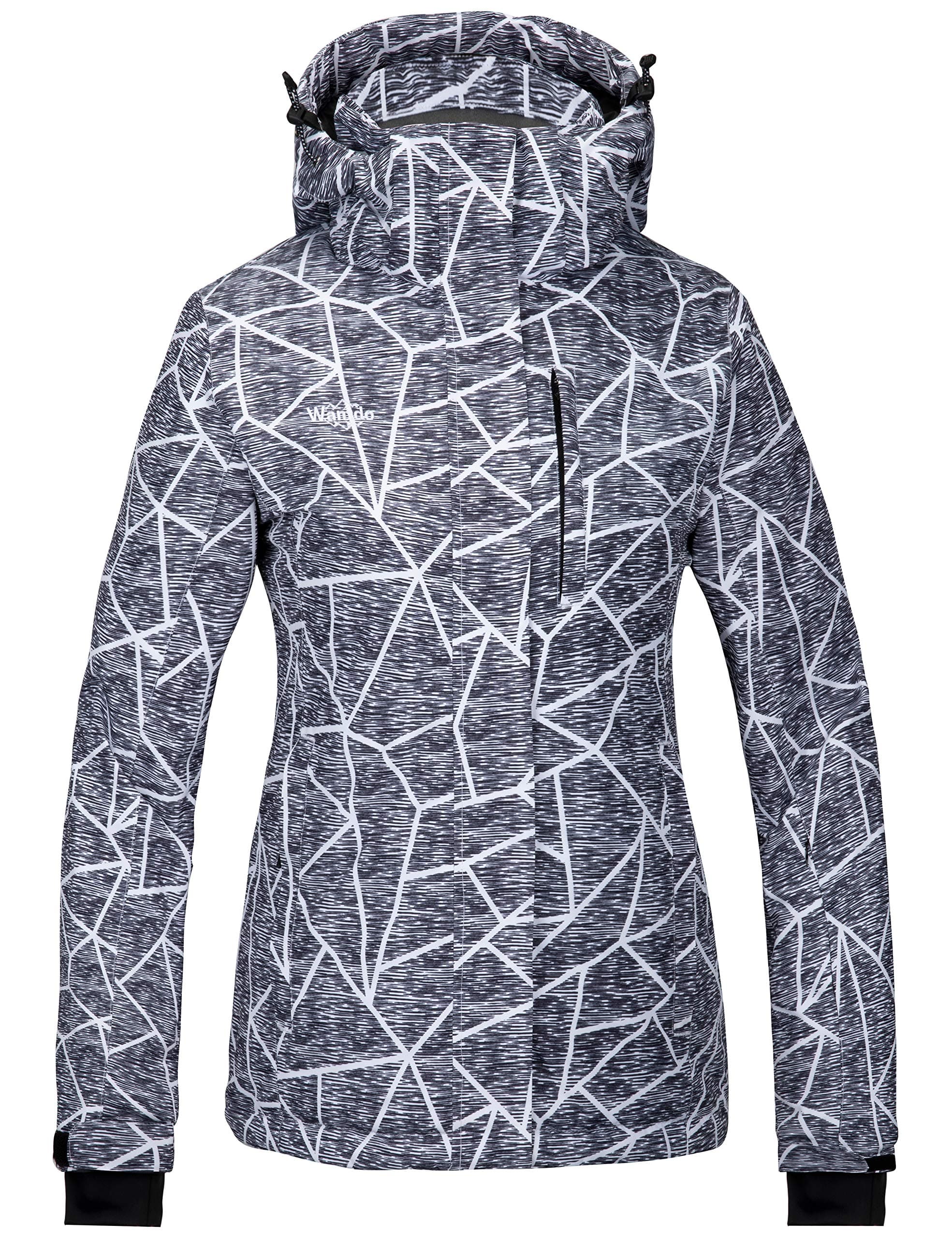 wantdo Women's Waterproof Ski Jacket Windproof Warm Winter Snow Coat