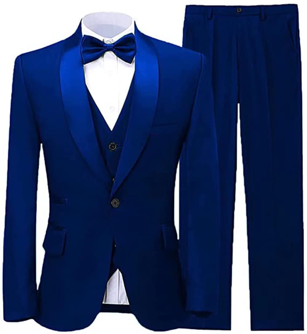 Elegant Men's Slim Fit 3-Piece Suit with Blazer and Pants Set
