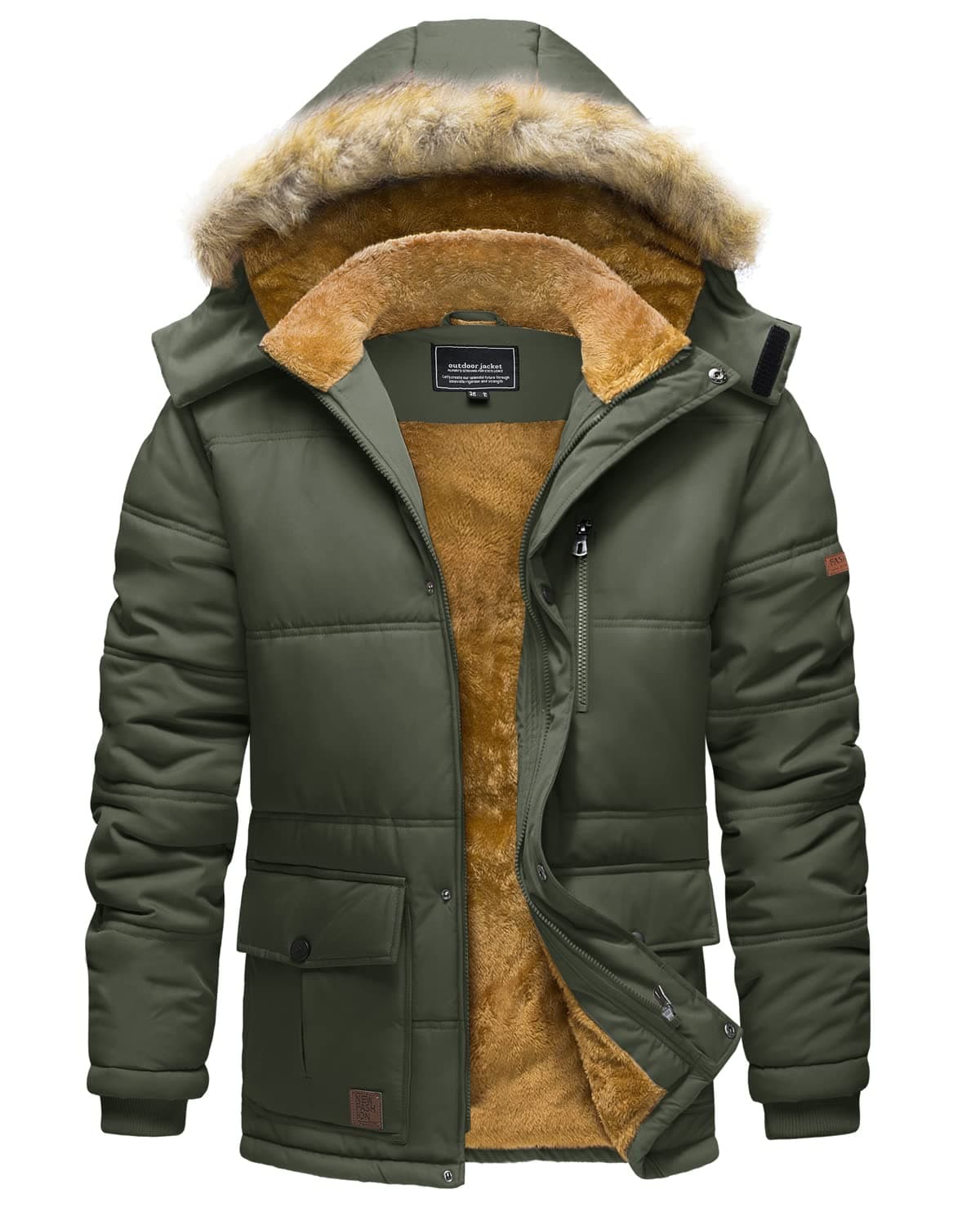 TACVASEN Men's Winter Windproof Hooded Jacket