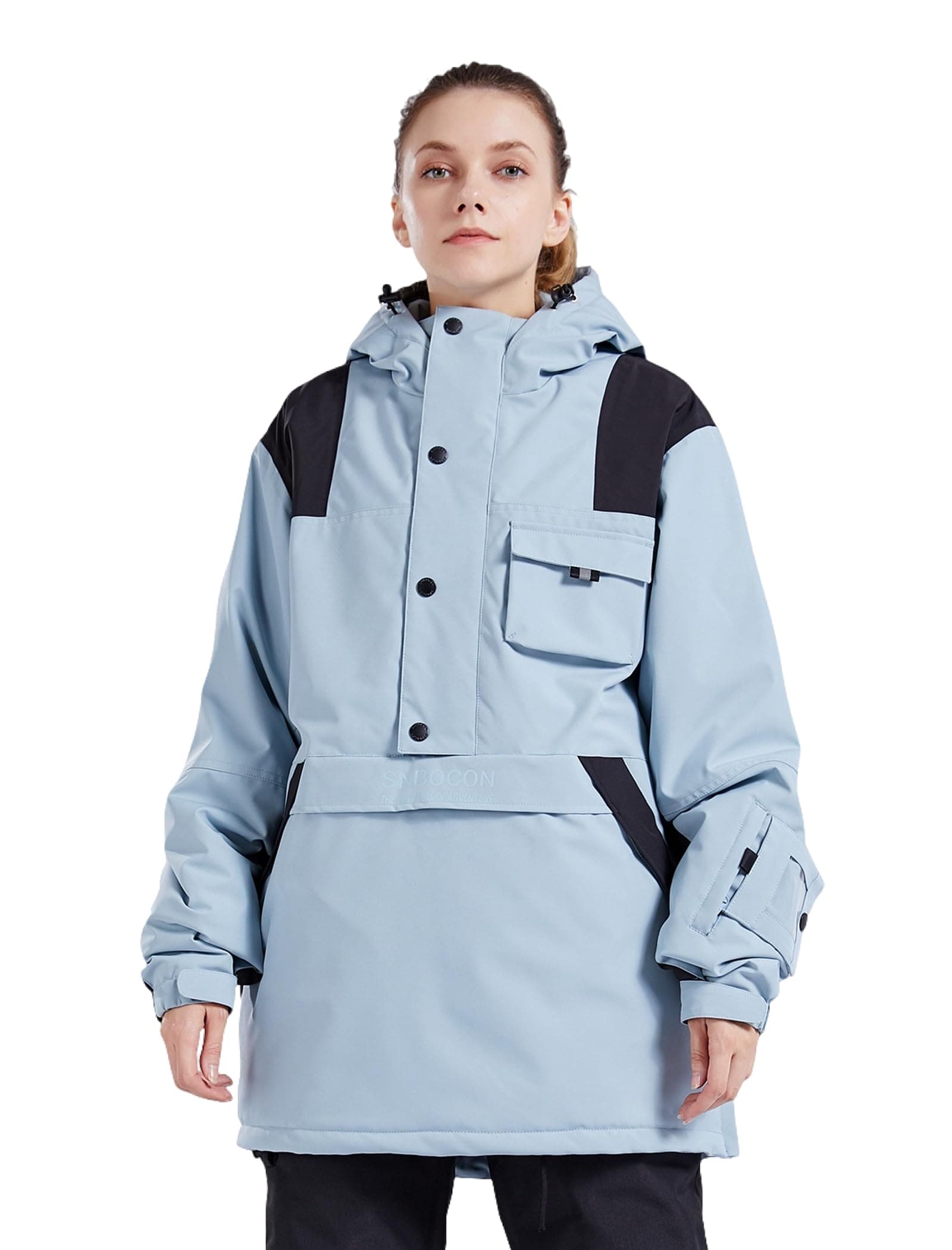 MONTFLIX Women's Winter Anorak Hooded Ski Jacket Warm Insulated Waterproof