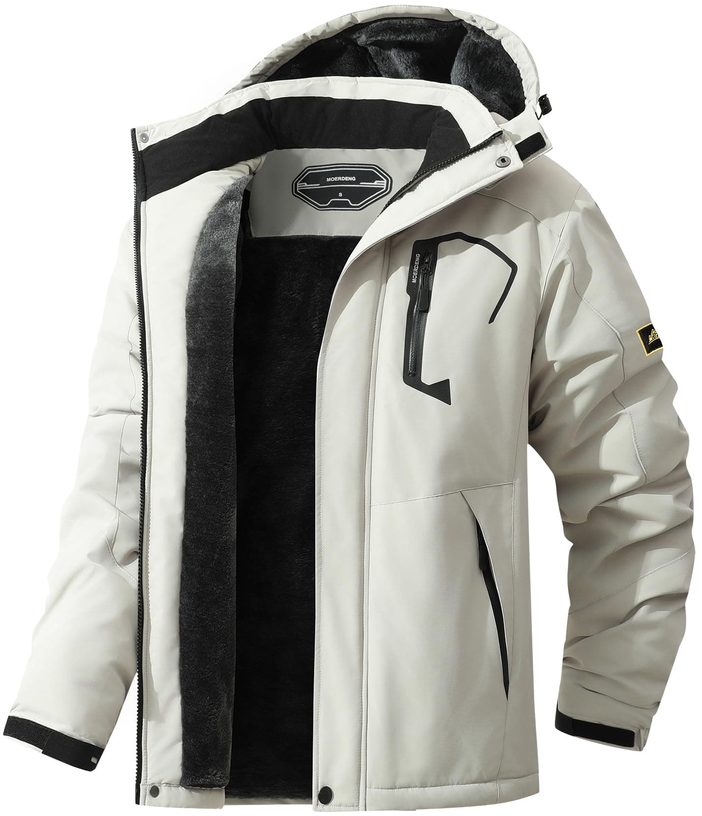 Men's Waterproof Ski Jacket - Warm Snow Coat for Hiking and Snowboarding