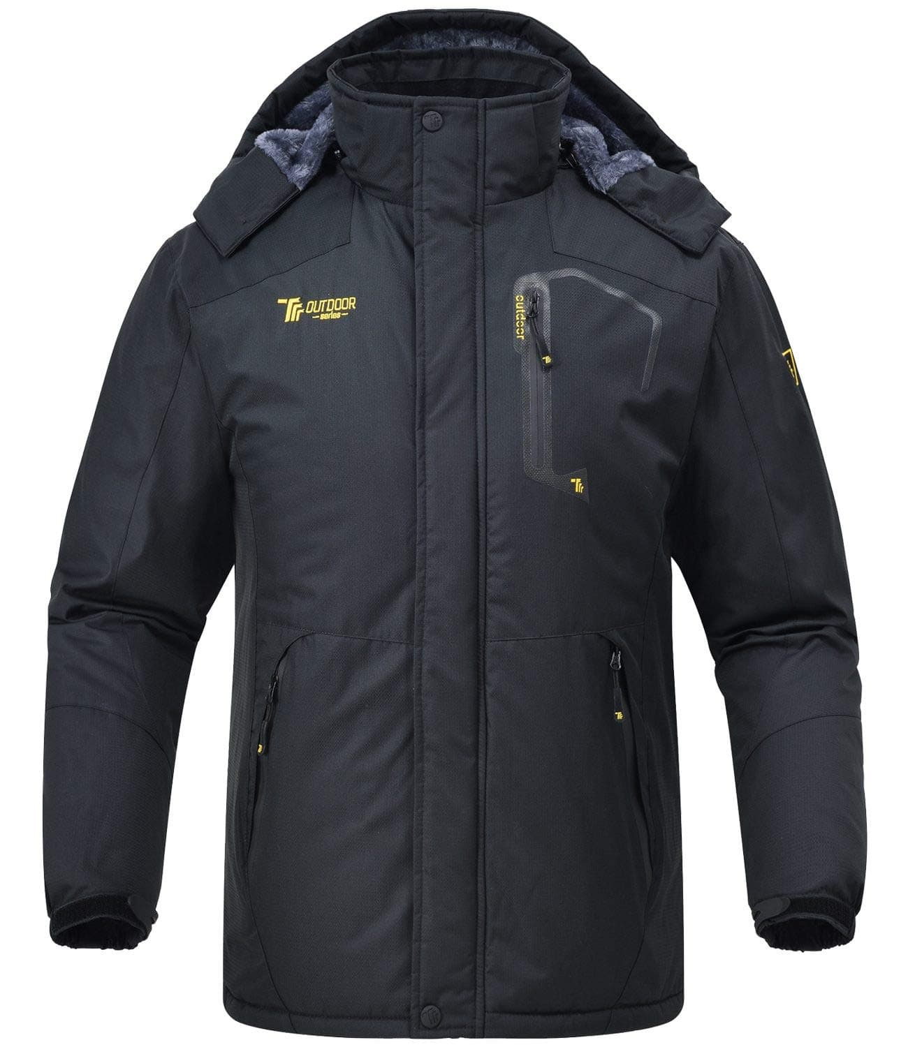 Rdruko Men's Waterproof Insulated Fleece Ski Jacket for Winter Mountaineering