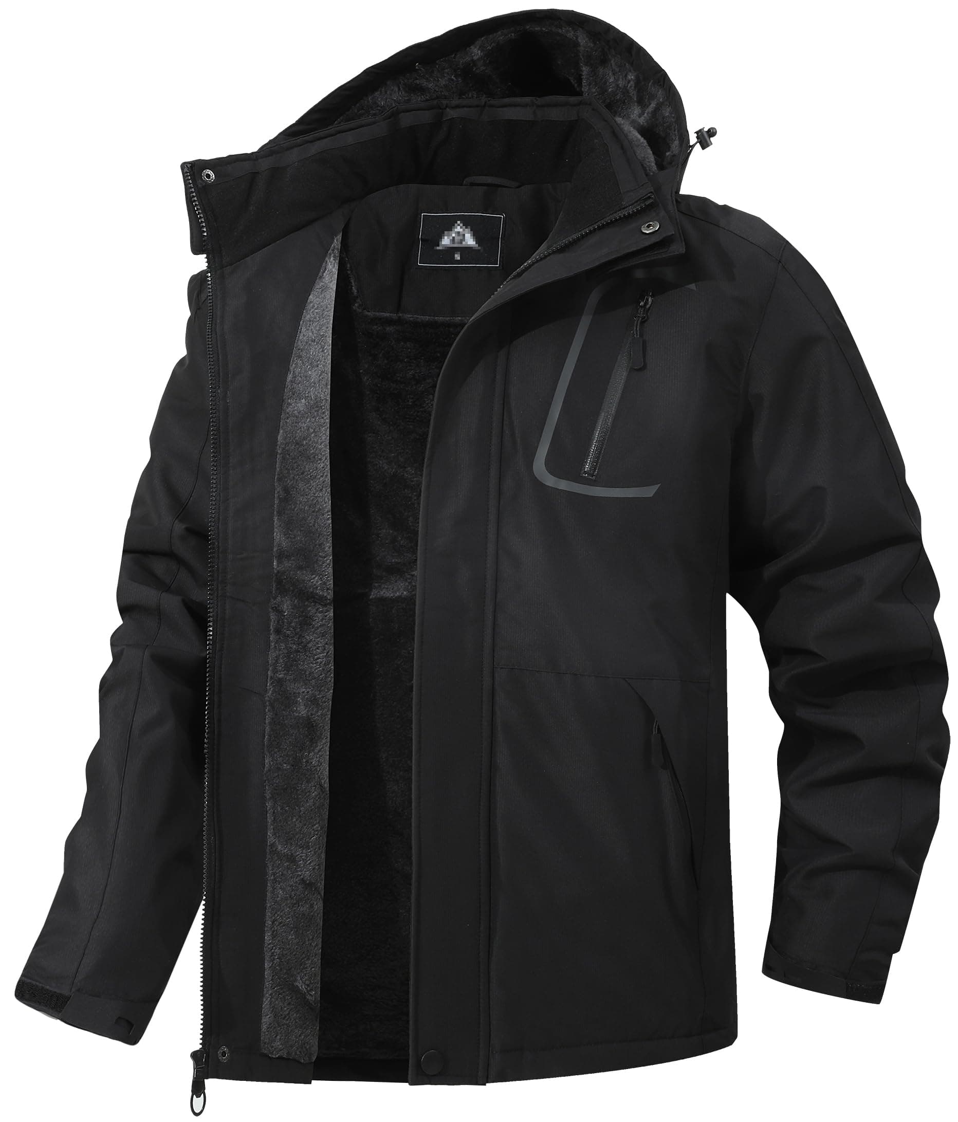 Men's Winter Mountain Coat with Fleece Lining and Hood