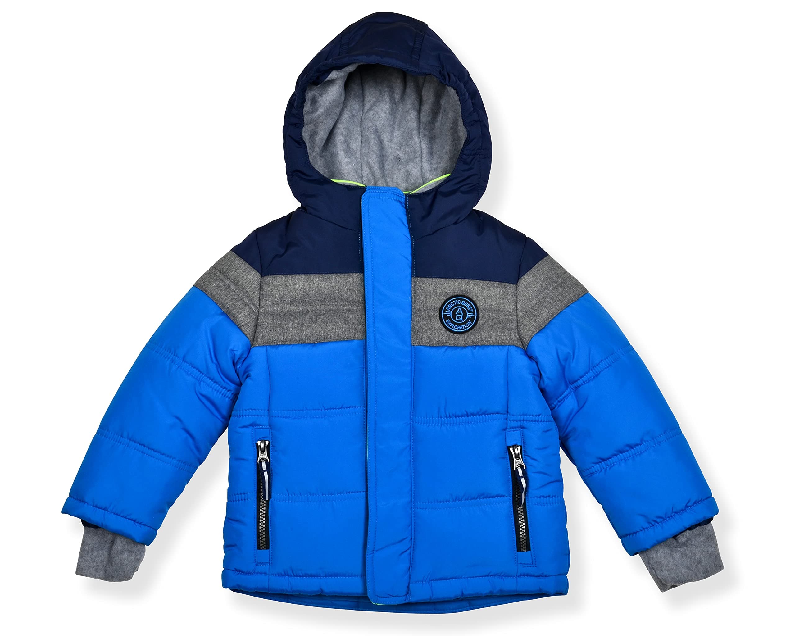 Arctic Quest Boys' Windproof Water-Resistant Insulated Hooded Jacket