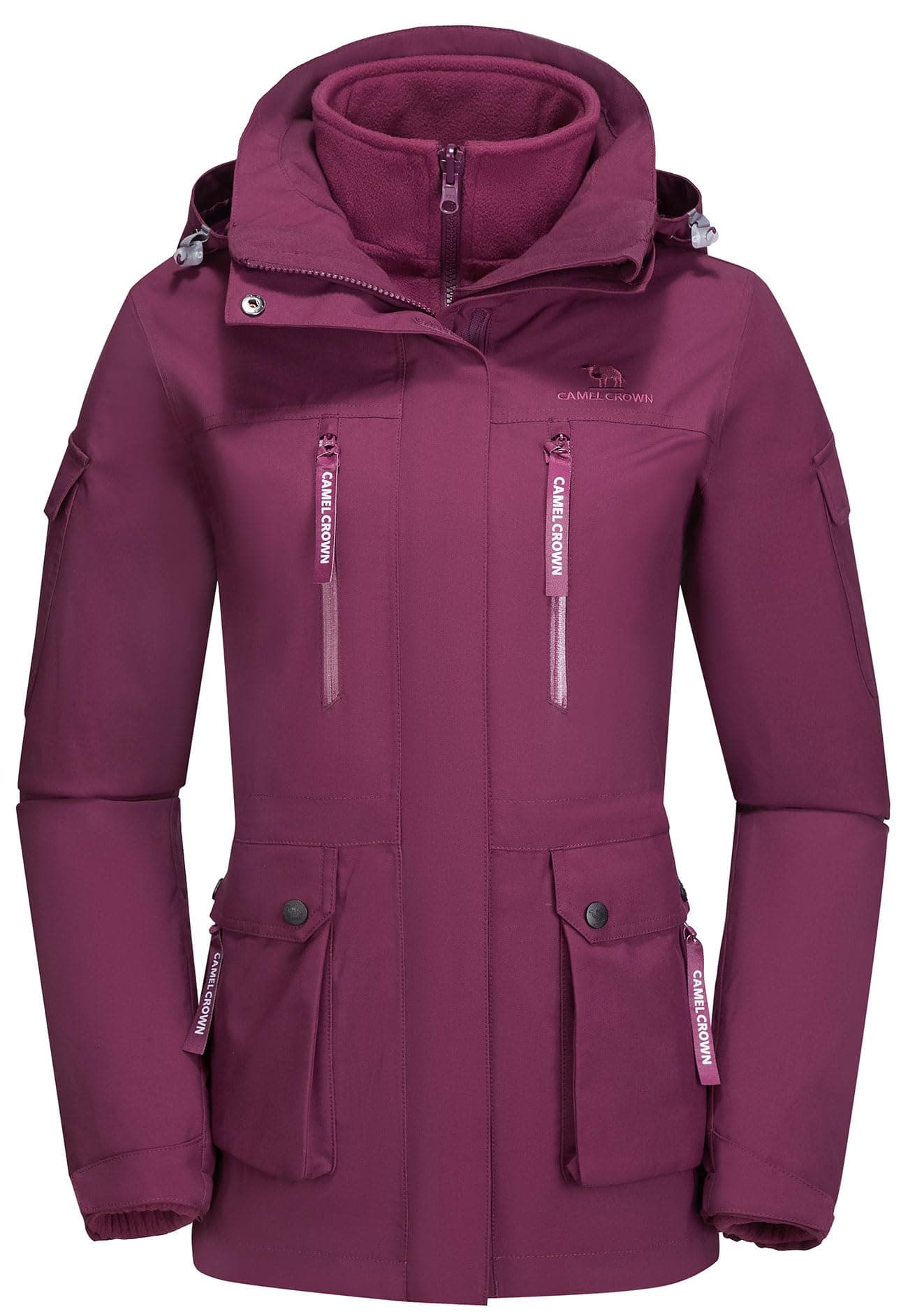 CAMEL CROWN Women's Waterproof 3-in-1 Snow Ski Jacket