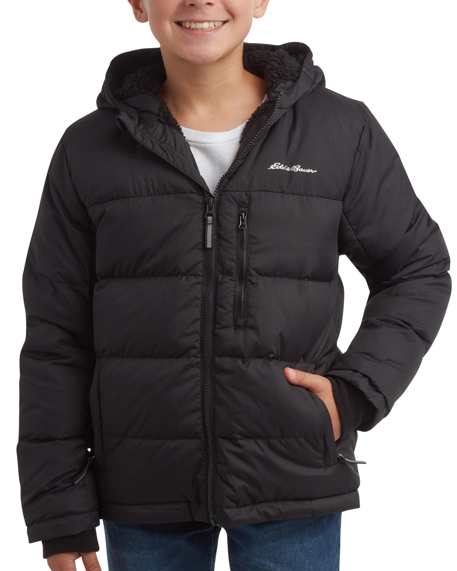Eddie Bauer Boys' Heavyweight Quilted Down Winter Jacket - XS-XL