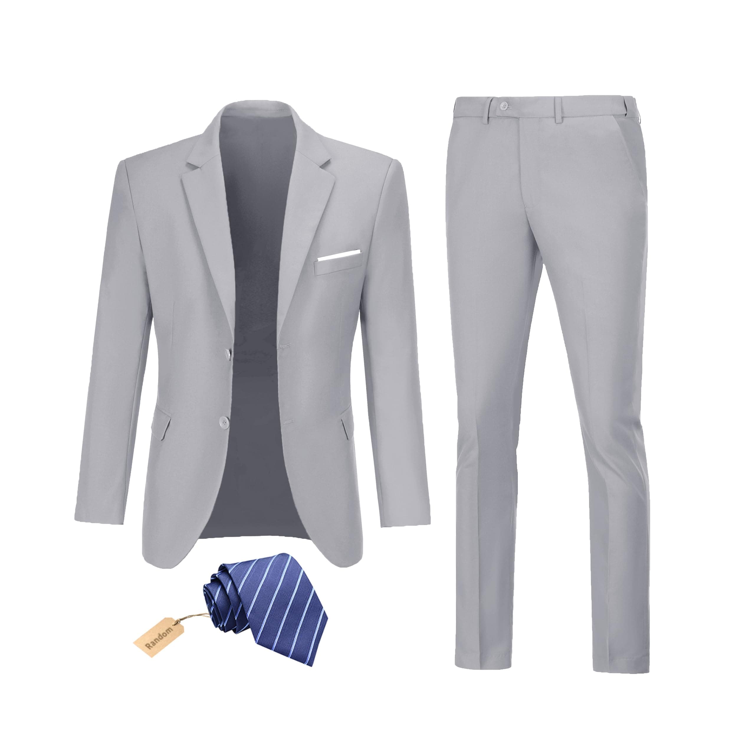 Men's Datysum 2-Piece Slim Fit Tuxedo Suit for Prom and Weddings
