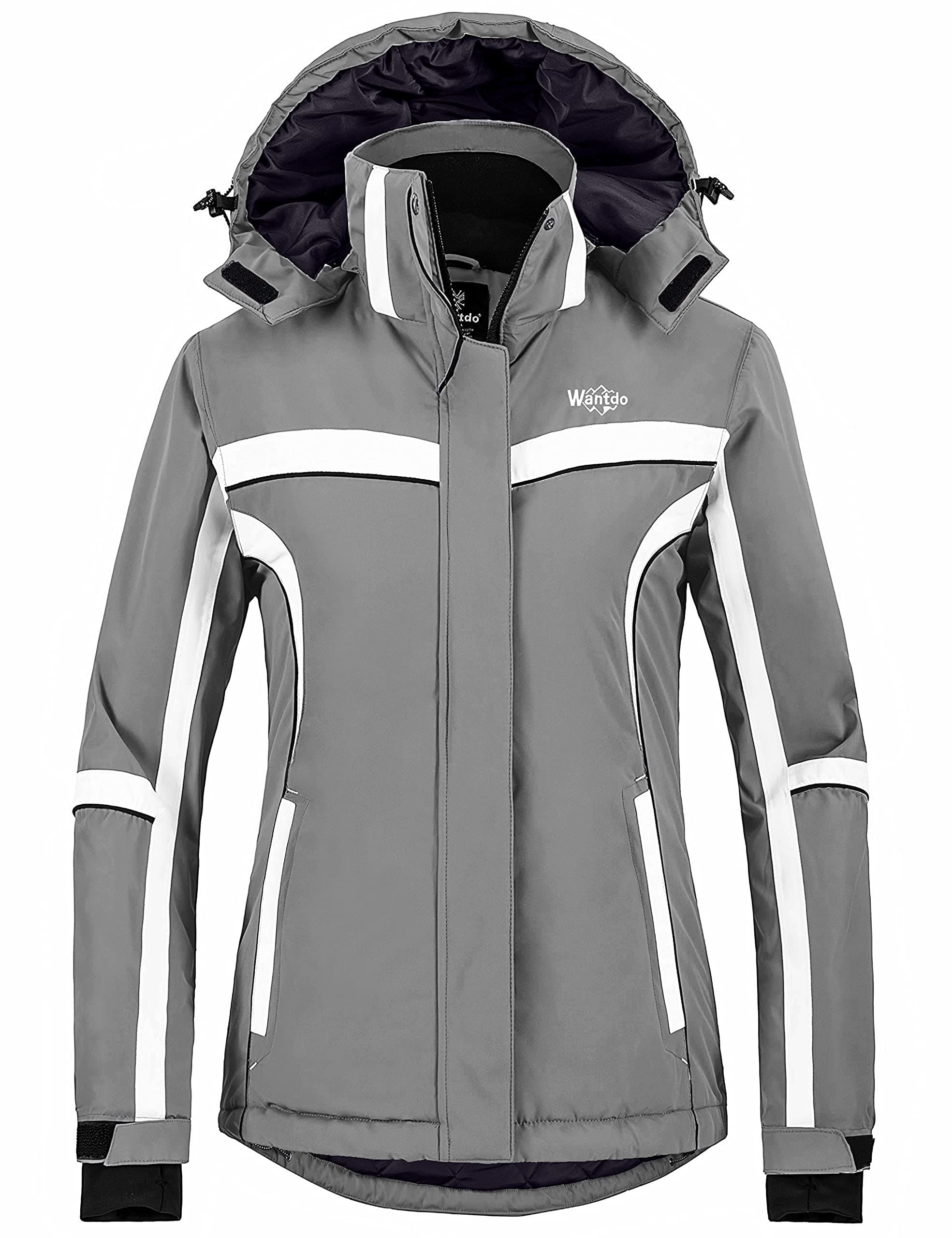 wantdo Women's Warm Waterproof Snowboarding Jacket Windproof Insulated Parka