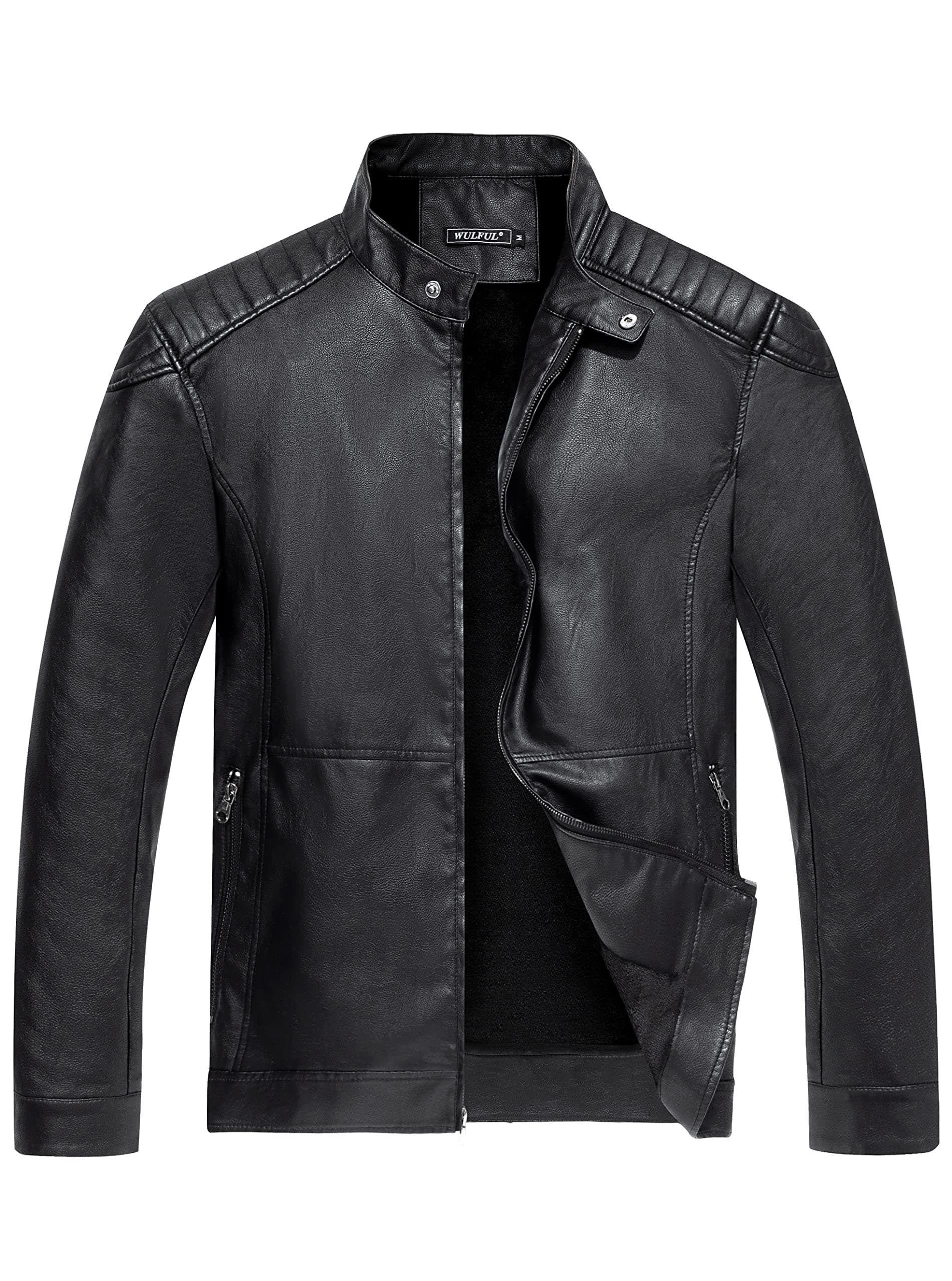 WULFUL Men's Vintage Leather Motorcycle Jacket and Coat